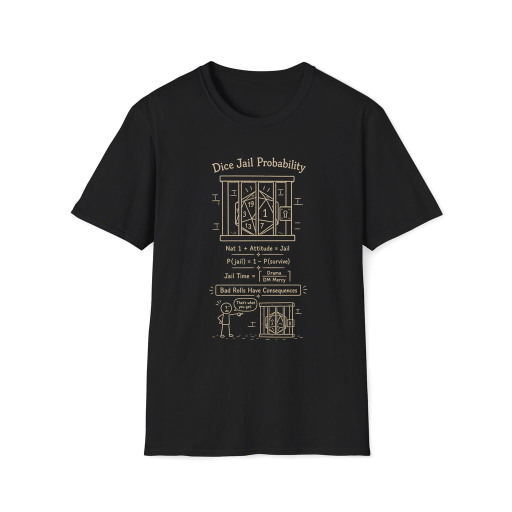 Dice Jail Probability D20 T‑Shirt