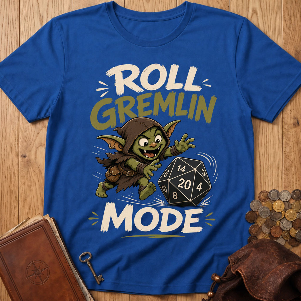 Roll Gremlin Mode T‑Shirt in Royal