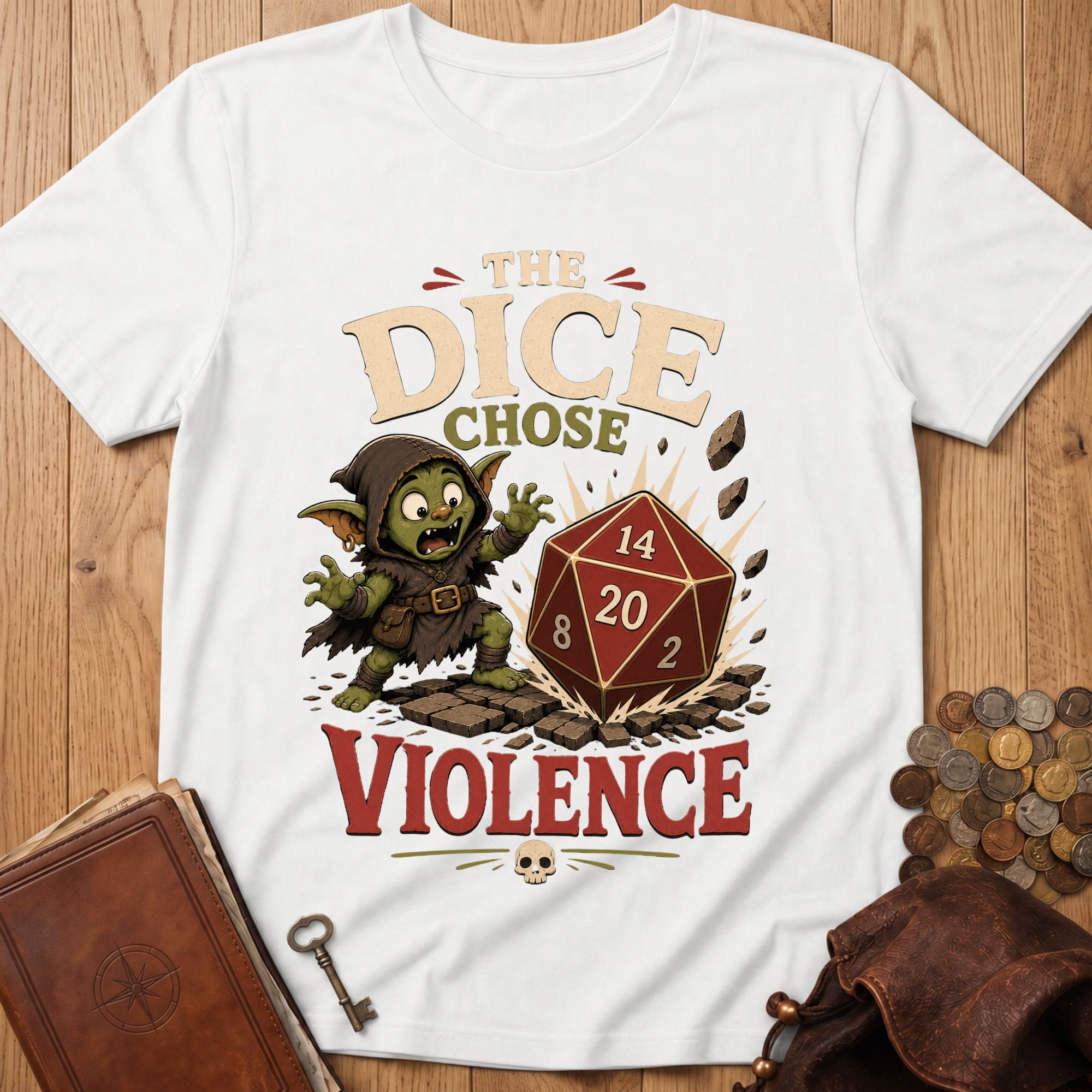 Dice Chose Violence T‑Shirt in Natural