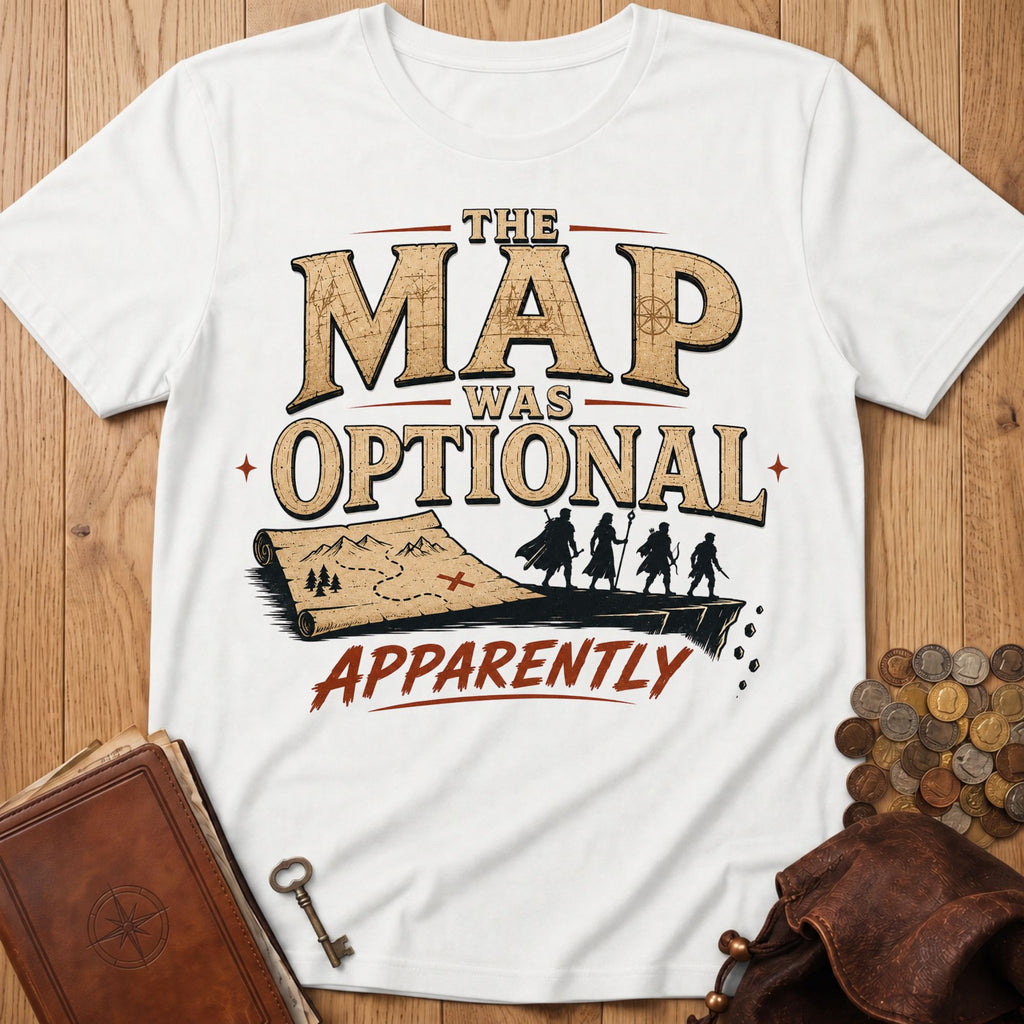 Map was optional T‑Shirt in White
