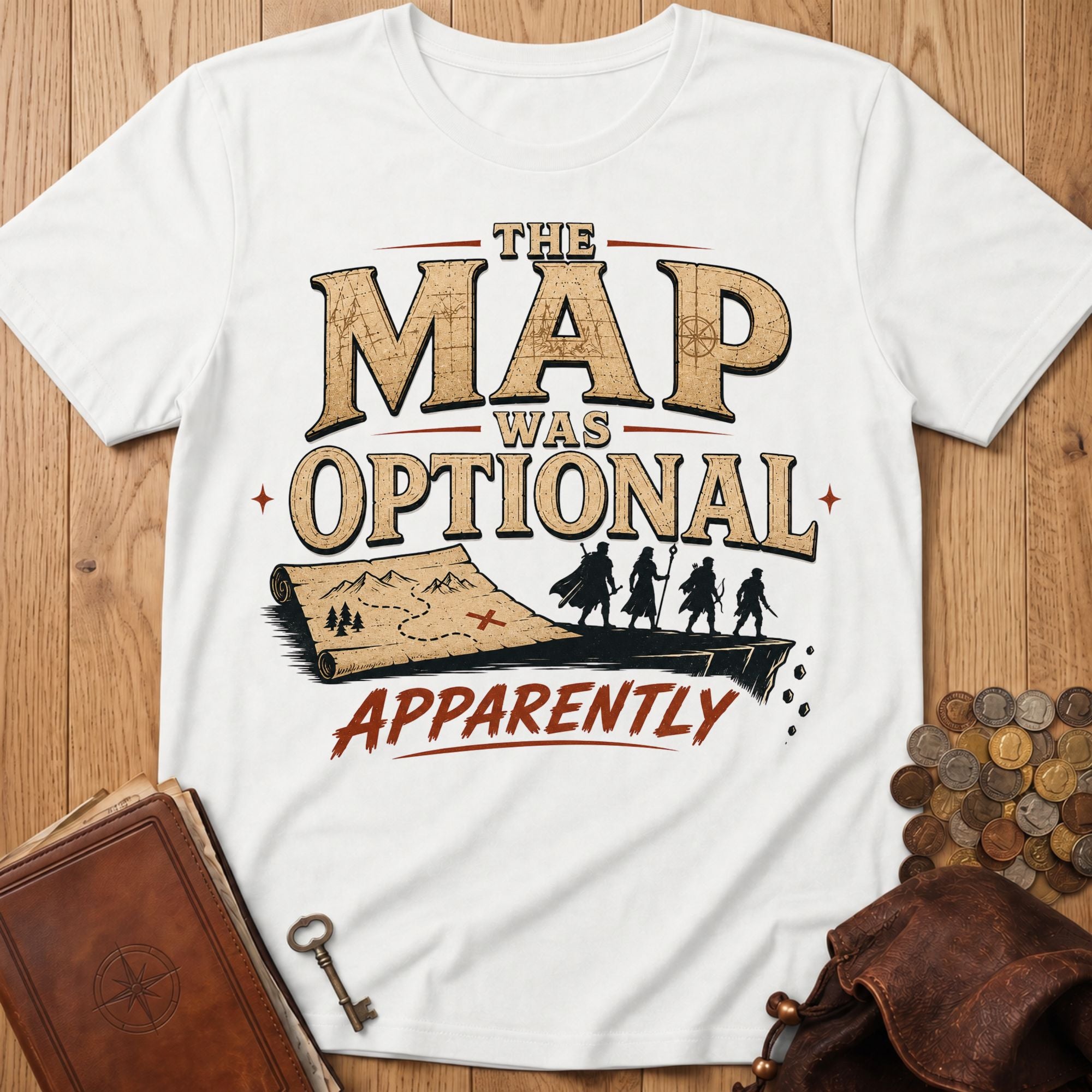 Map was optional T‑Shirt in White