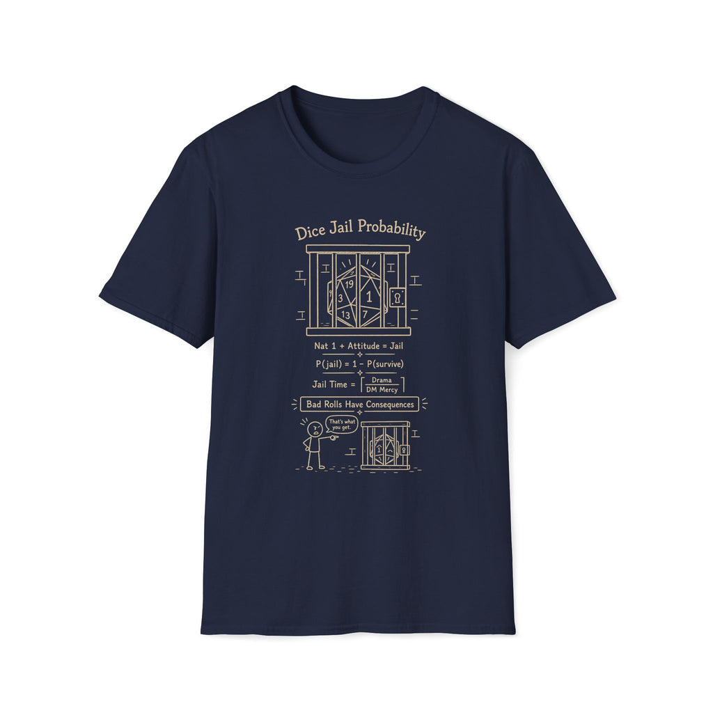 Dice Jail Probability D20 T‑Shirt