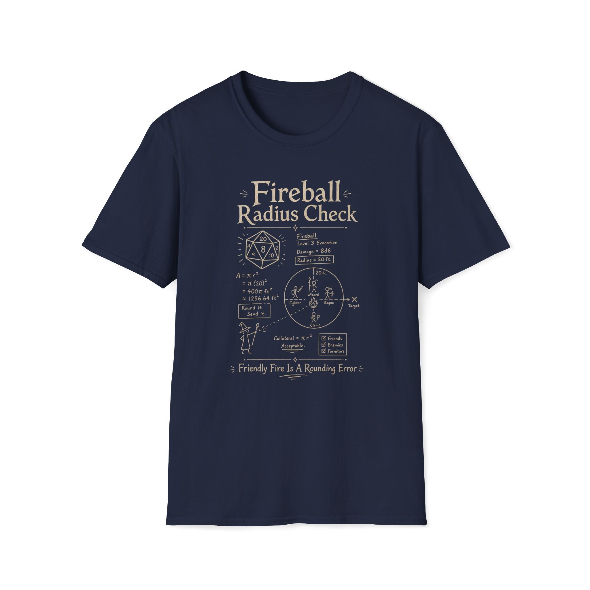 Funny Fireball Radius T‑Shirt