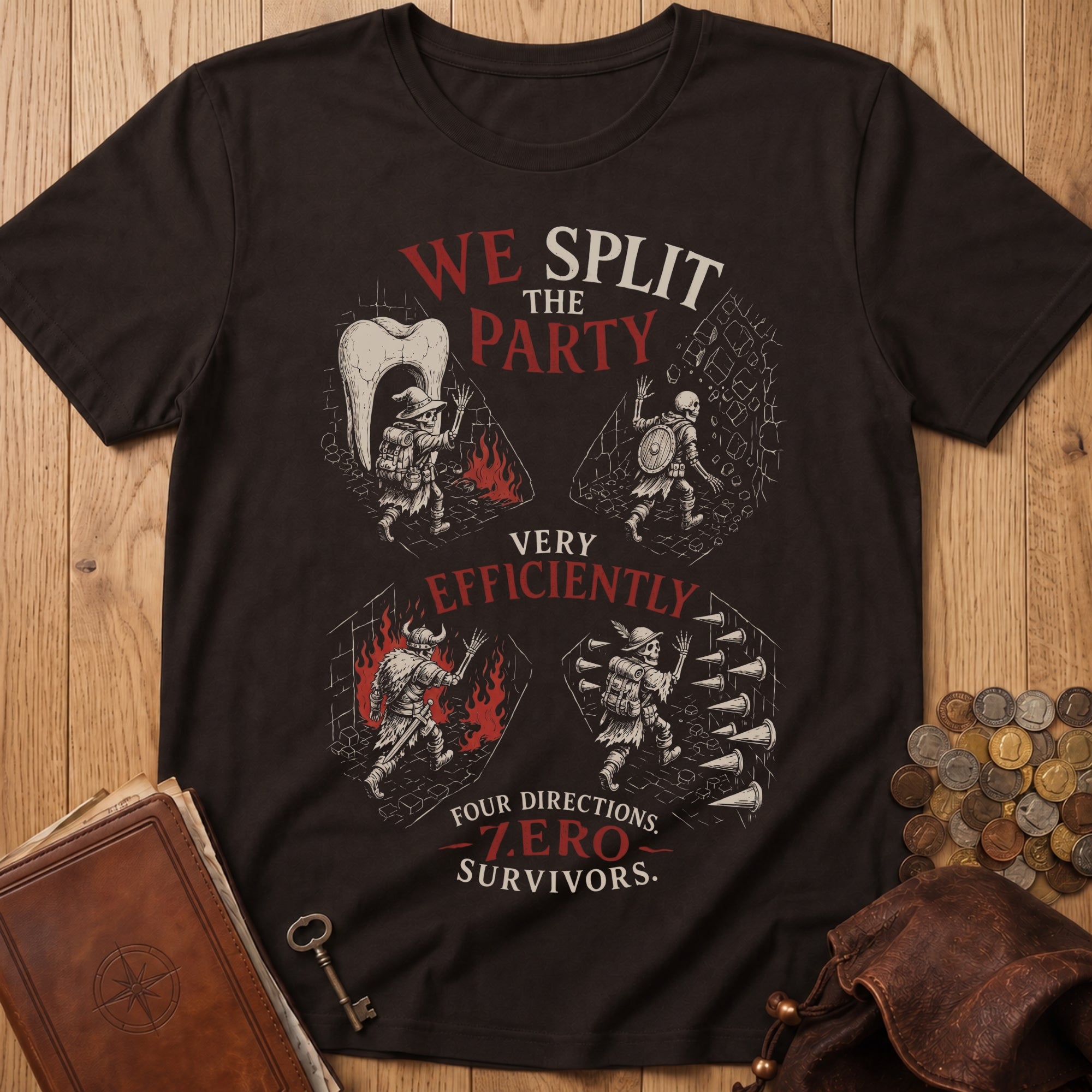 Zero Survivors T‑Shirt in Dark Chocolate
