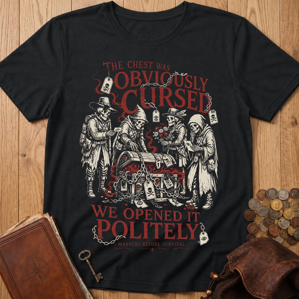 Opened It Politely T‑Shirt in Black