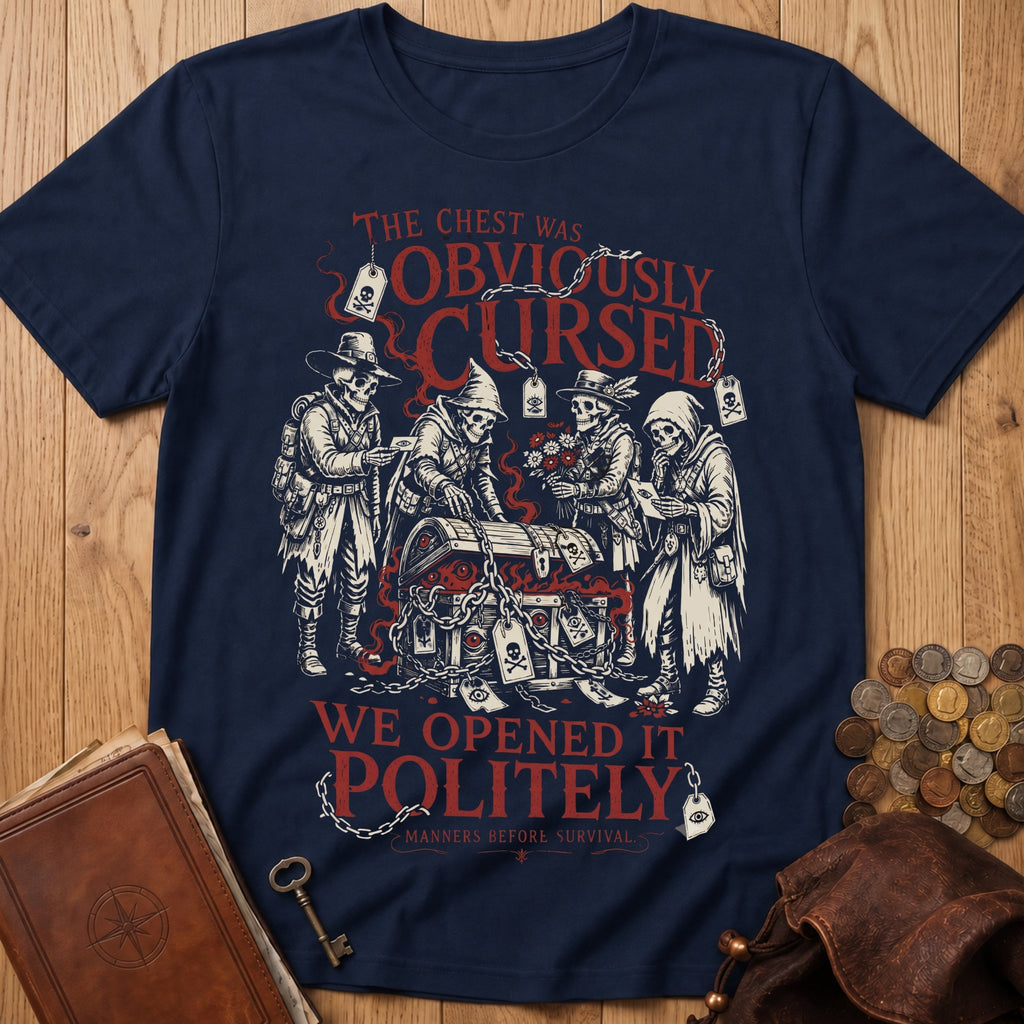 Opened It Politely T‑Shirt in Navy