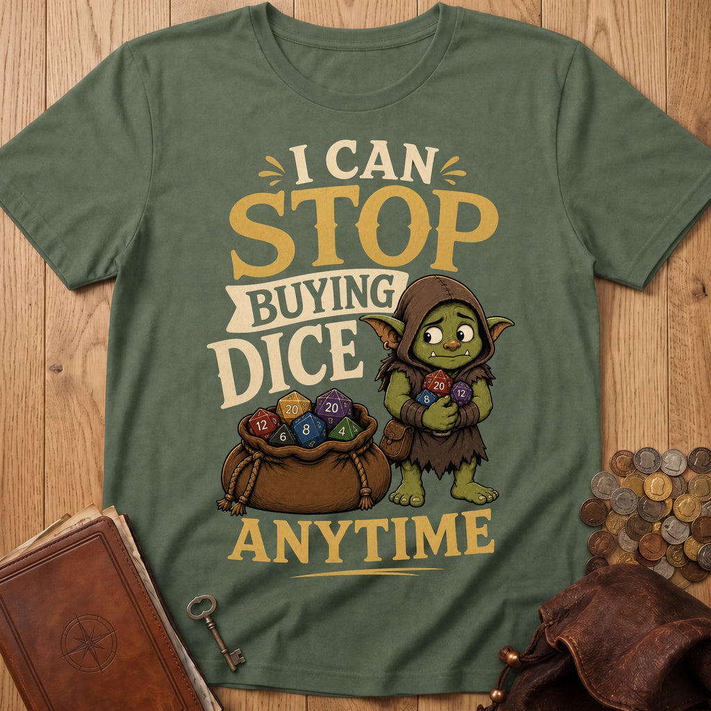 I Can Stop Buying T‑Shirt in Military Green