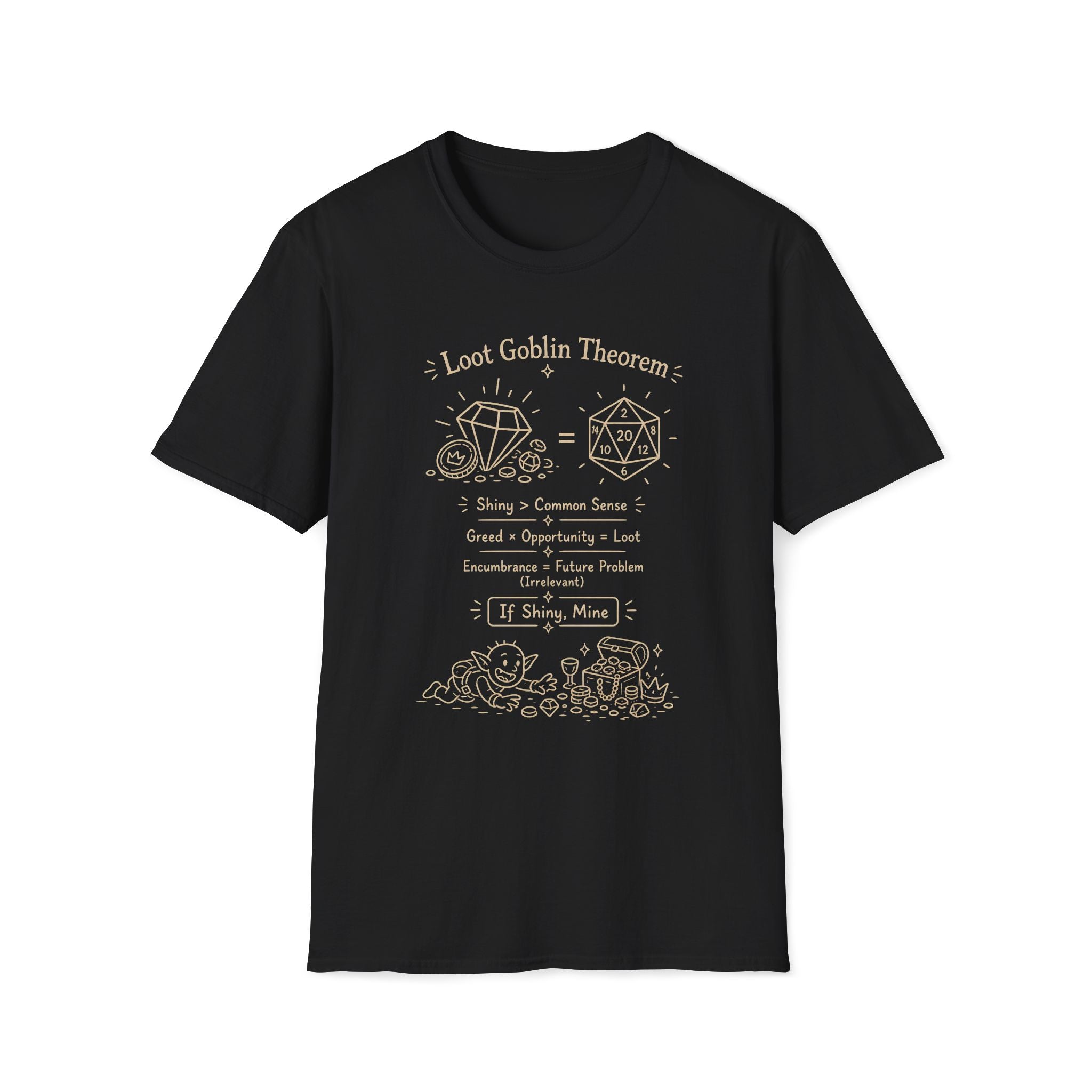Loot Goblin Math D20 T‑Shirt