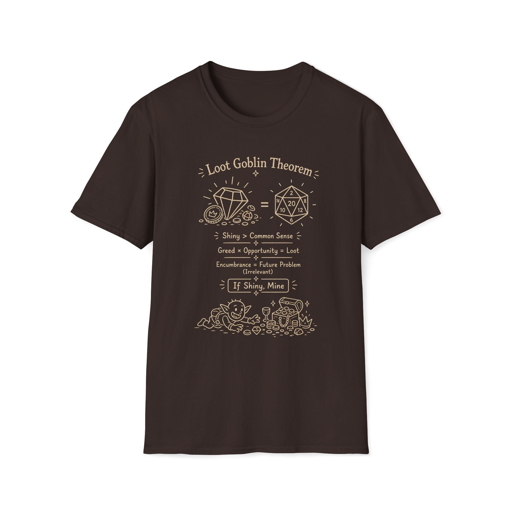 Loot Goblin Math D20 T‑Shirt