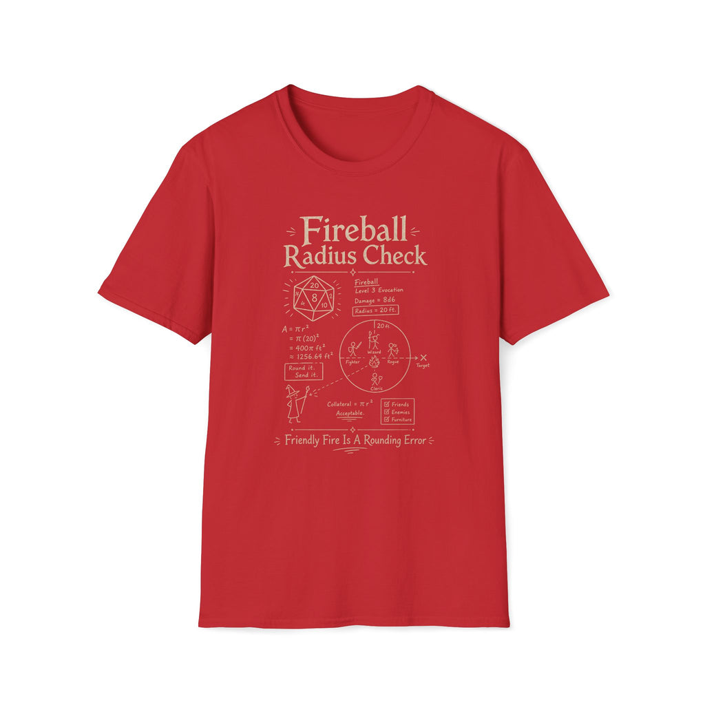 Funny Fireball Radius T‑Shirt