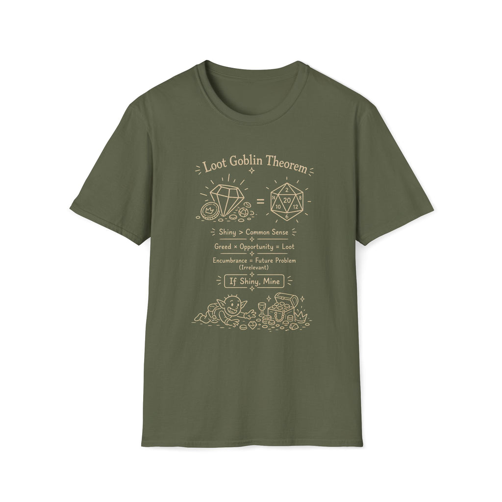 Loot Goblin Math D20 T‑Shirt