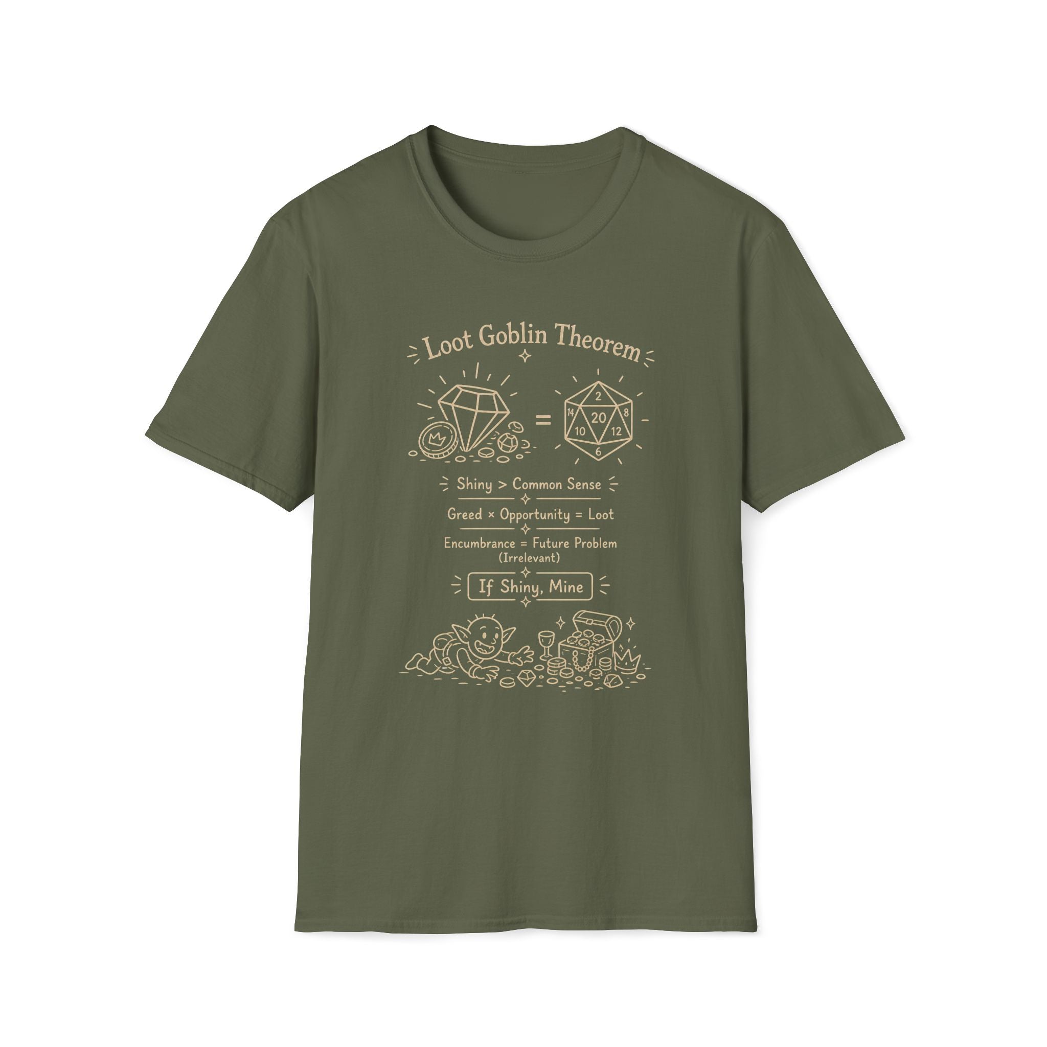 Loot Goblin Math D20 T‑Shirt