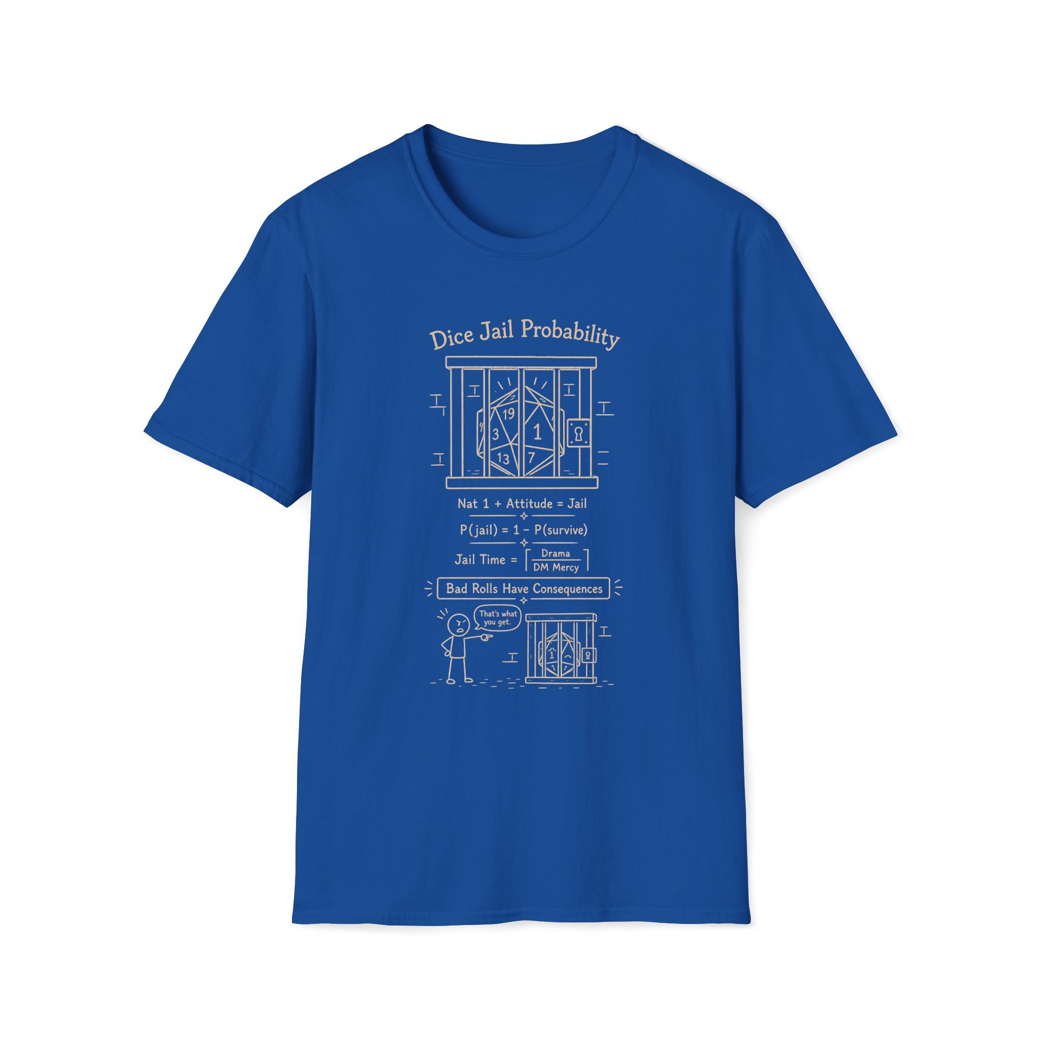 Dice Jail Probability D20 T‑Shirt