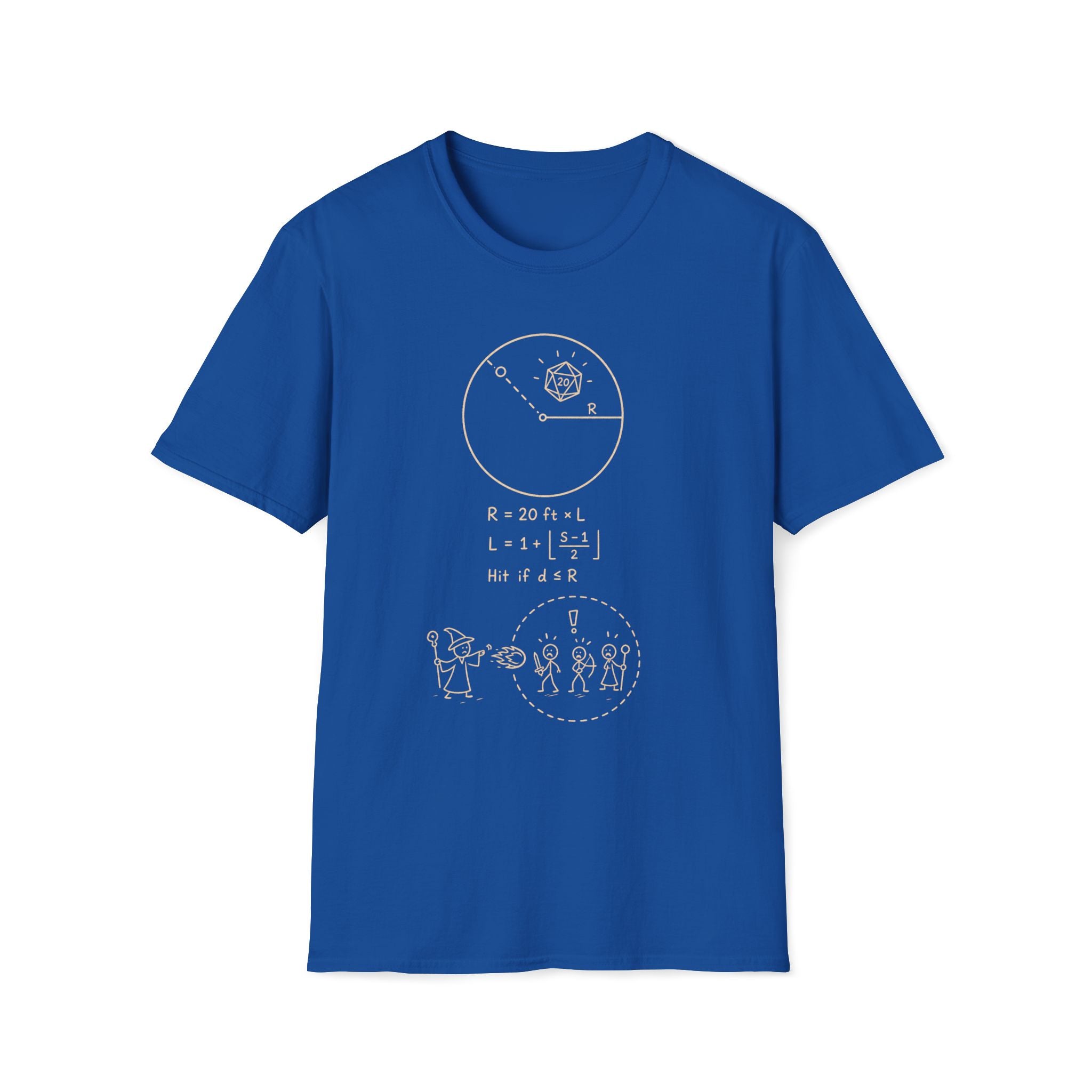 Spell Radius Equation D20 T‑Shirt