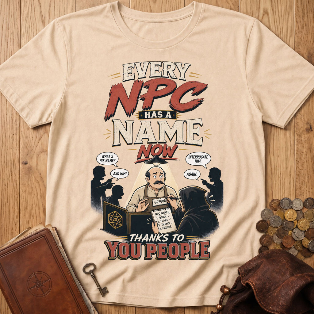 Every NPC name T‑Shirt in Natural