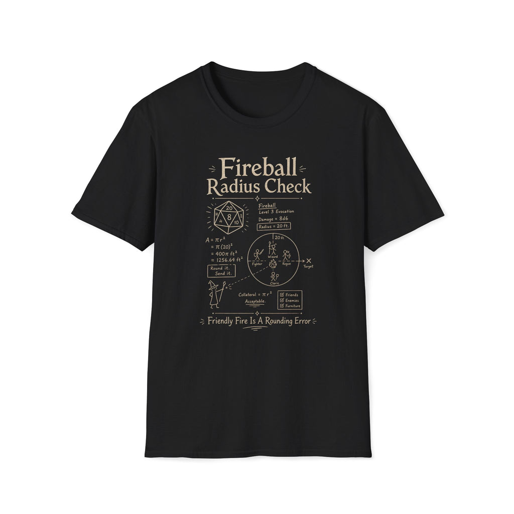 Funny Fireball Radius T‑Shirt