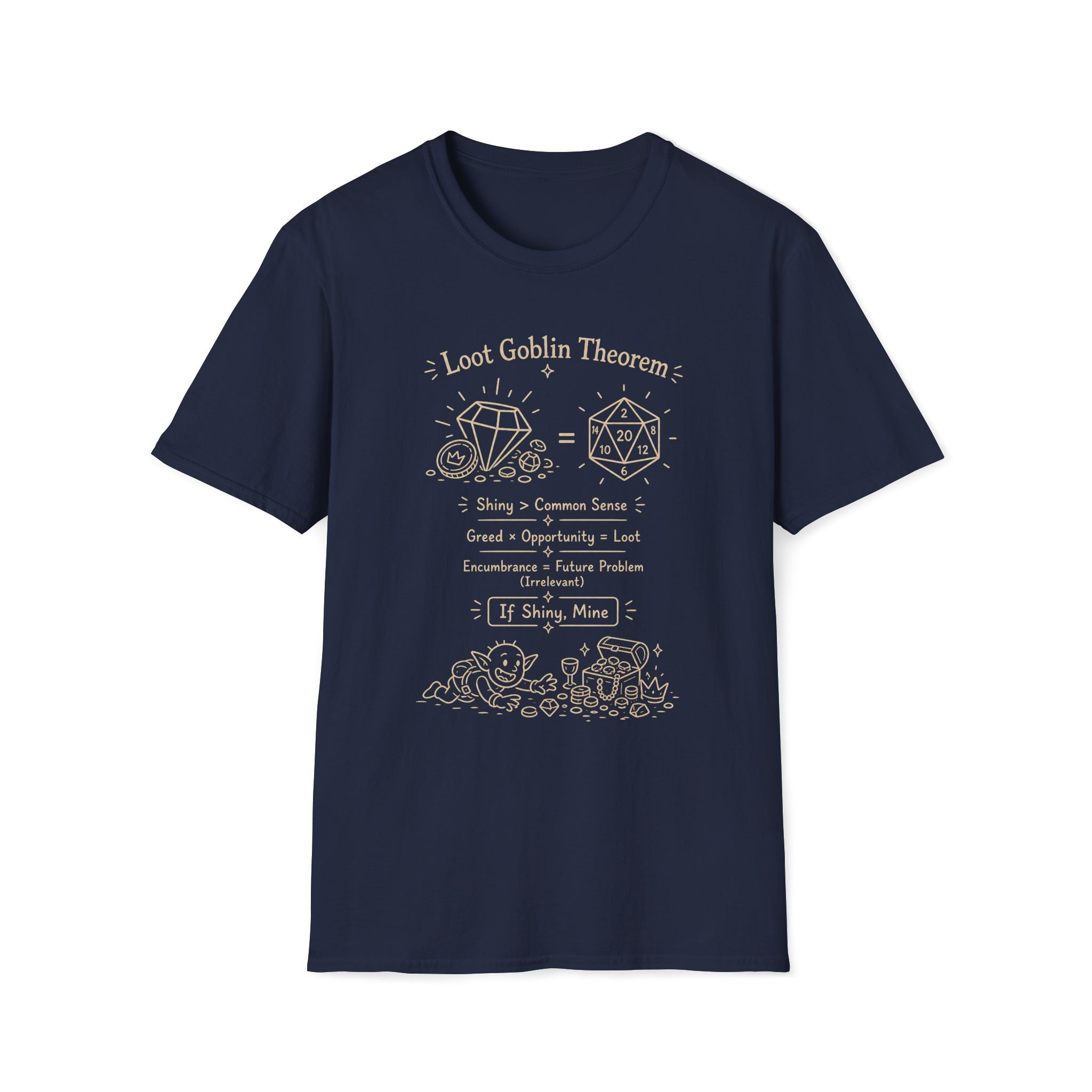 Loot Goblin Math D20 T‑Shirt
