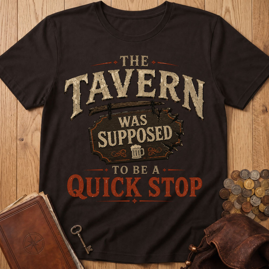Quick Stop Tavern T‑Shirt in Dark Chocolate