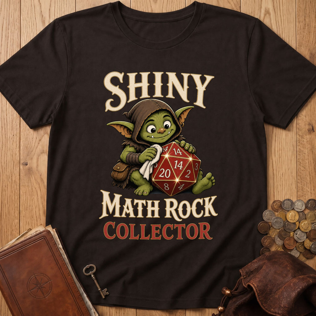 Shiny Math Rock T‑Shirt in Dark Chocolate