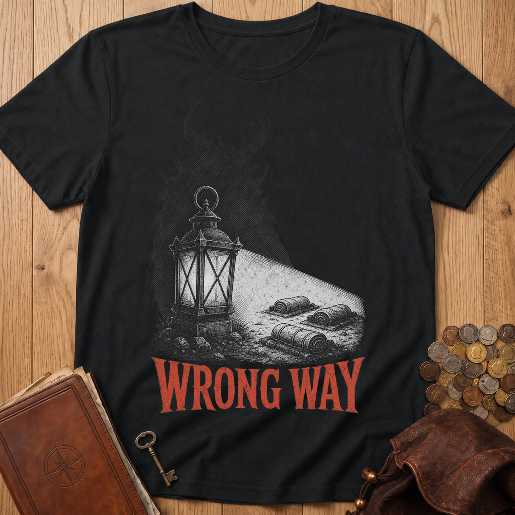 Wrong Way T‑Shirt in Black