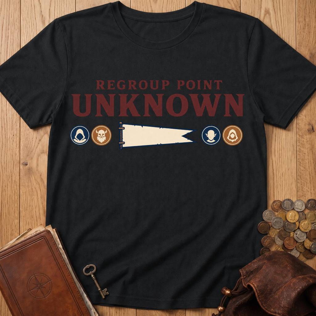Regroup Point Unknown T‑Shirt in Black