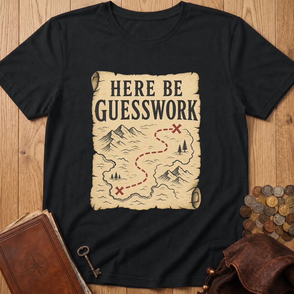 Here Be Guesswork T‑Shirt in Black