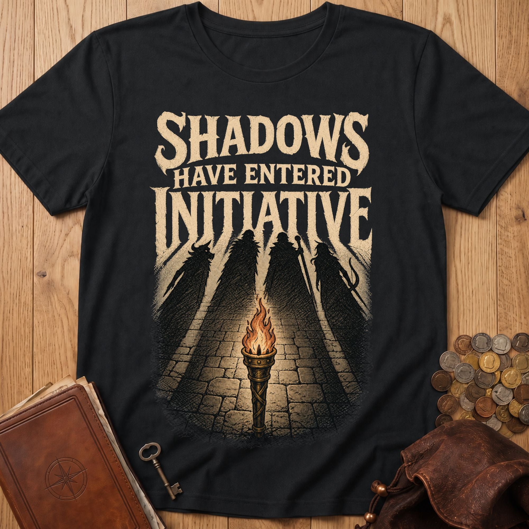 Shadows Entered Initiative T‑Shirt in Black