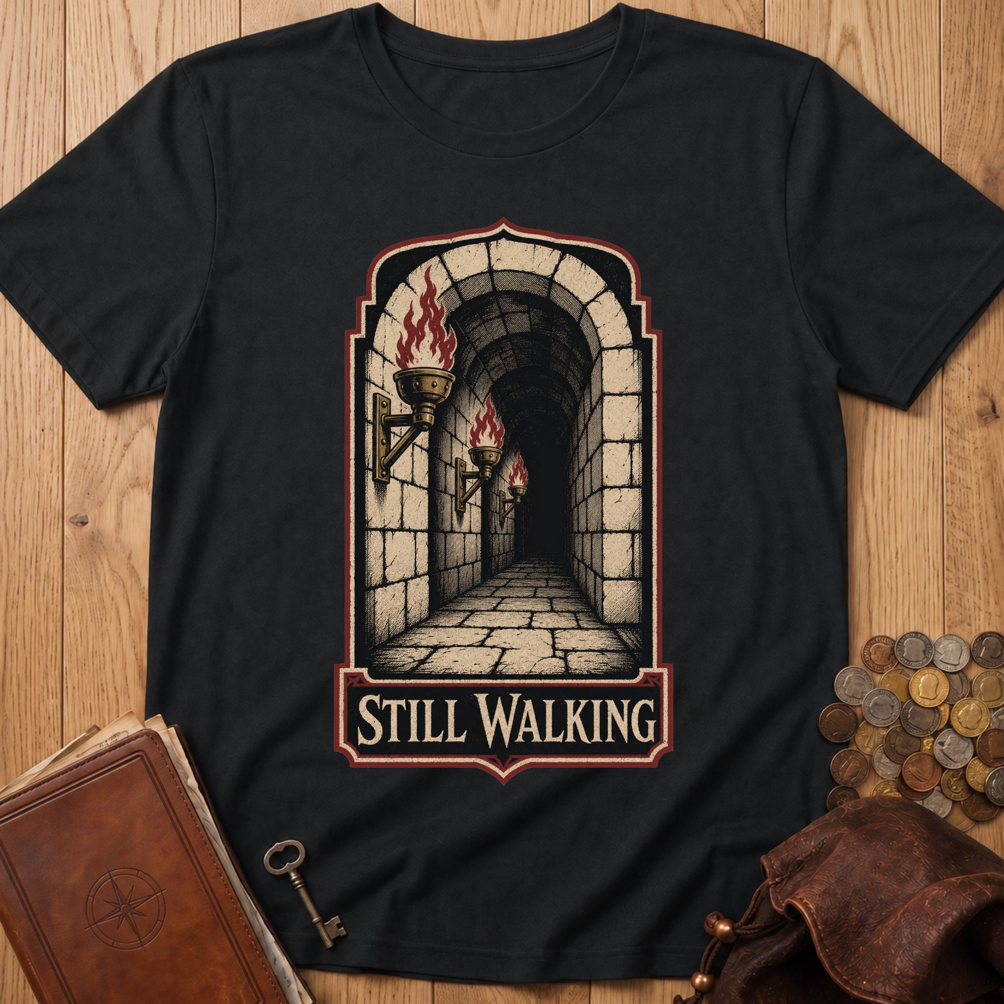 Still Walking T‑Shirt in Black