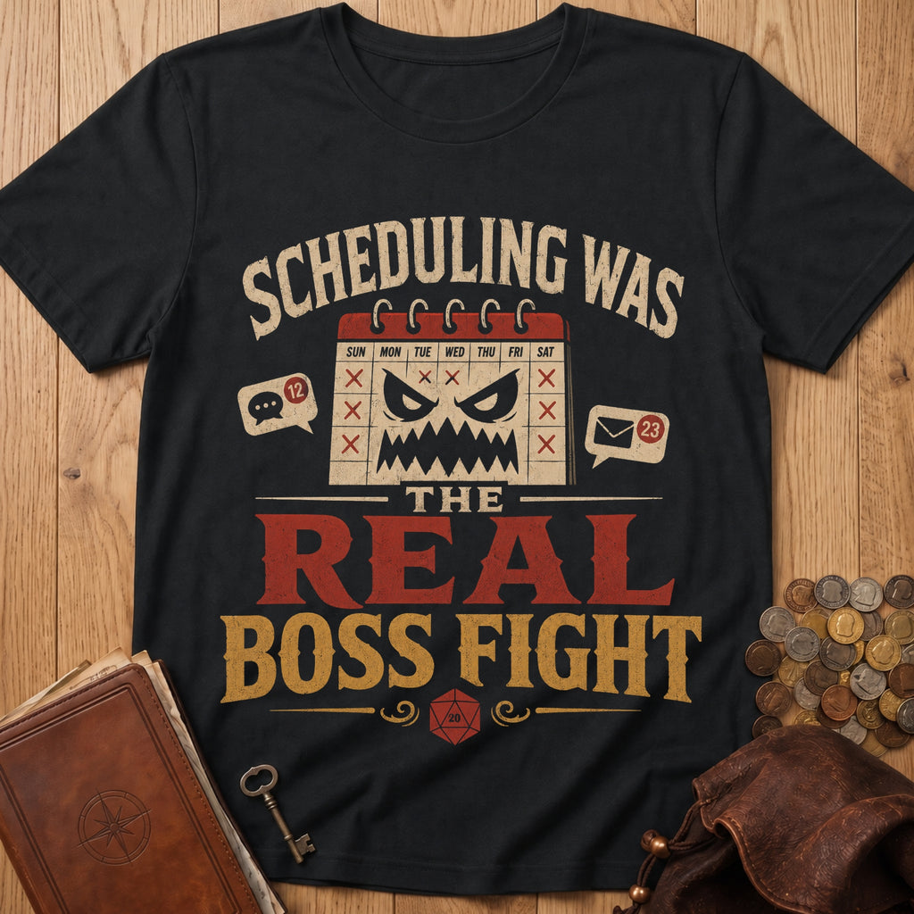 Party Scheduling T‑Shirt in Black