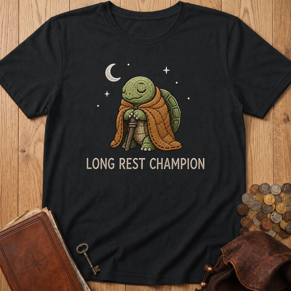 Long Rest Champion T‑Shirt in Black