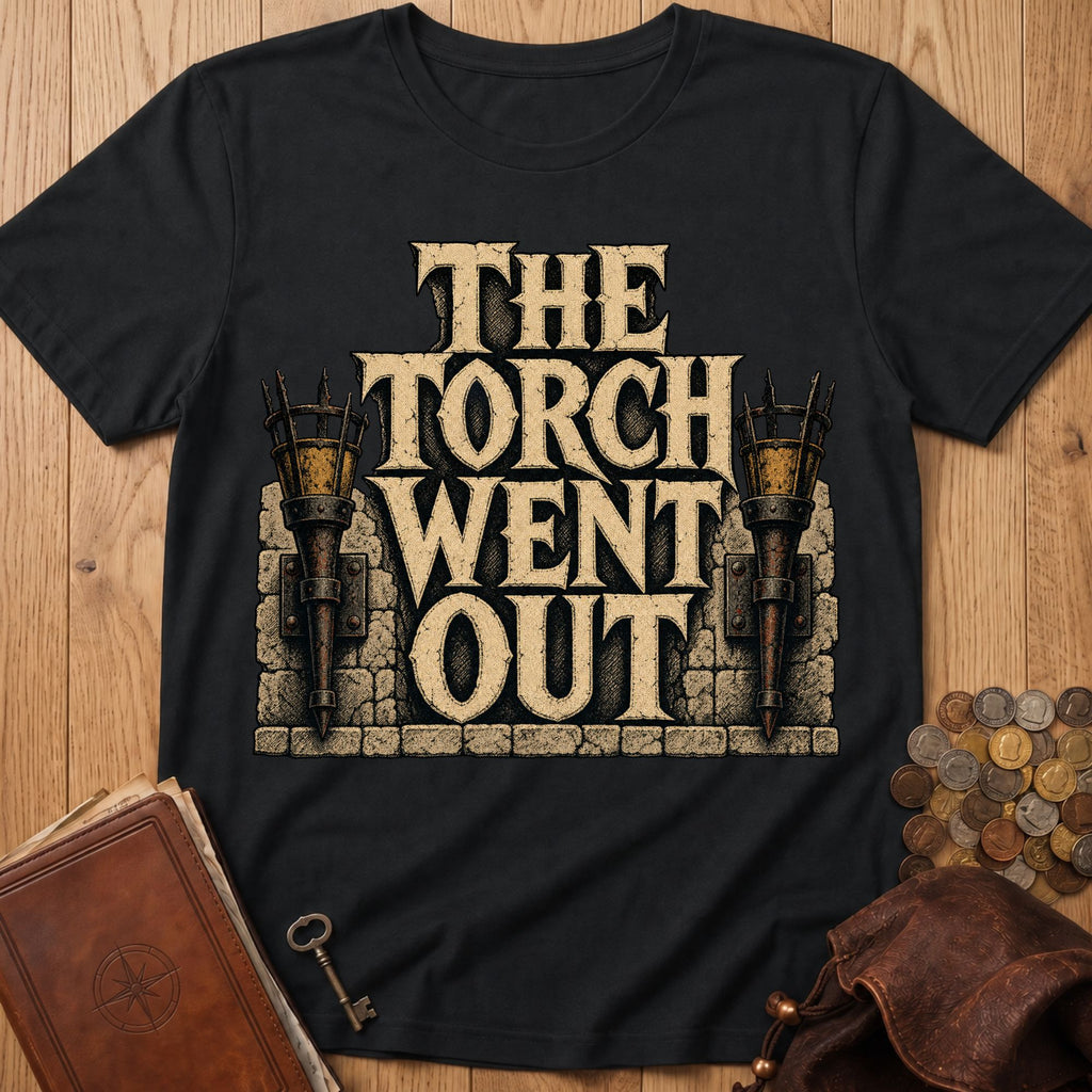 The Torch Went Out T‑Shirt in Black