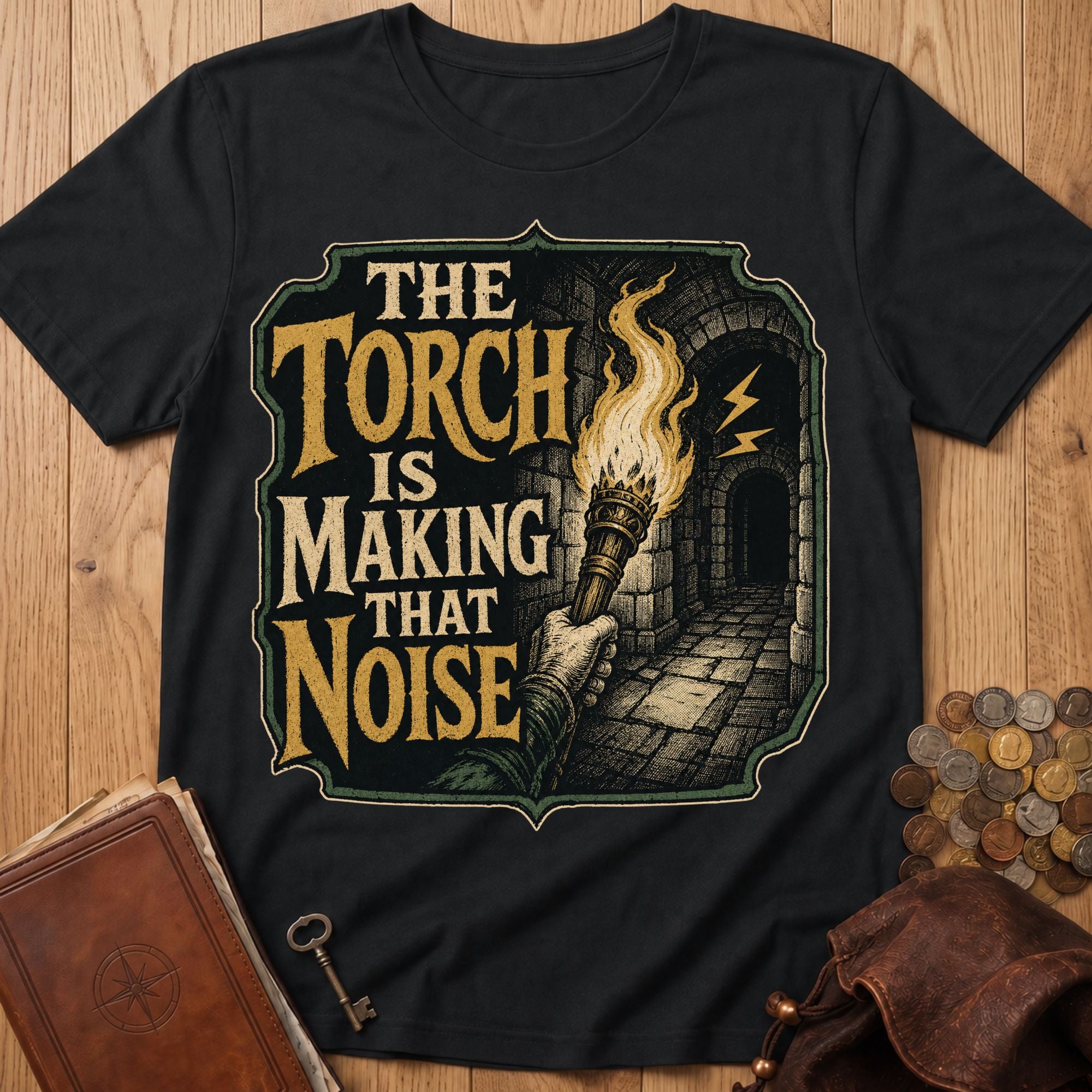 Torch Noise T‑Shirt in Black
