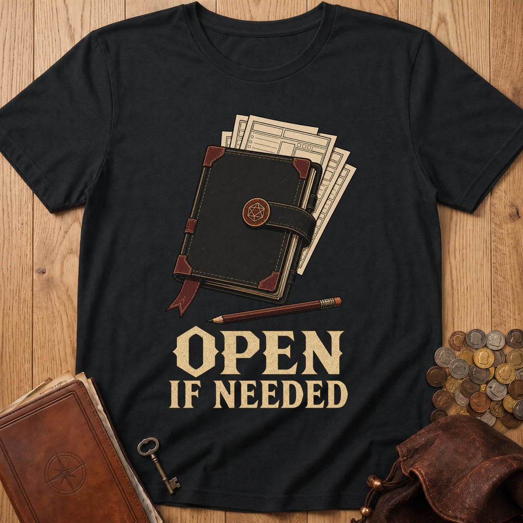 Open If Needed T‑Shirt in Black