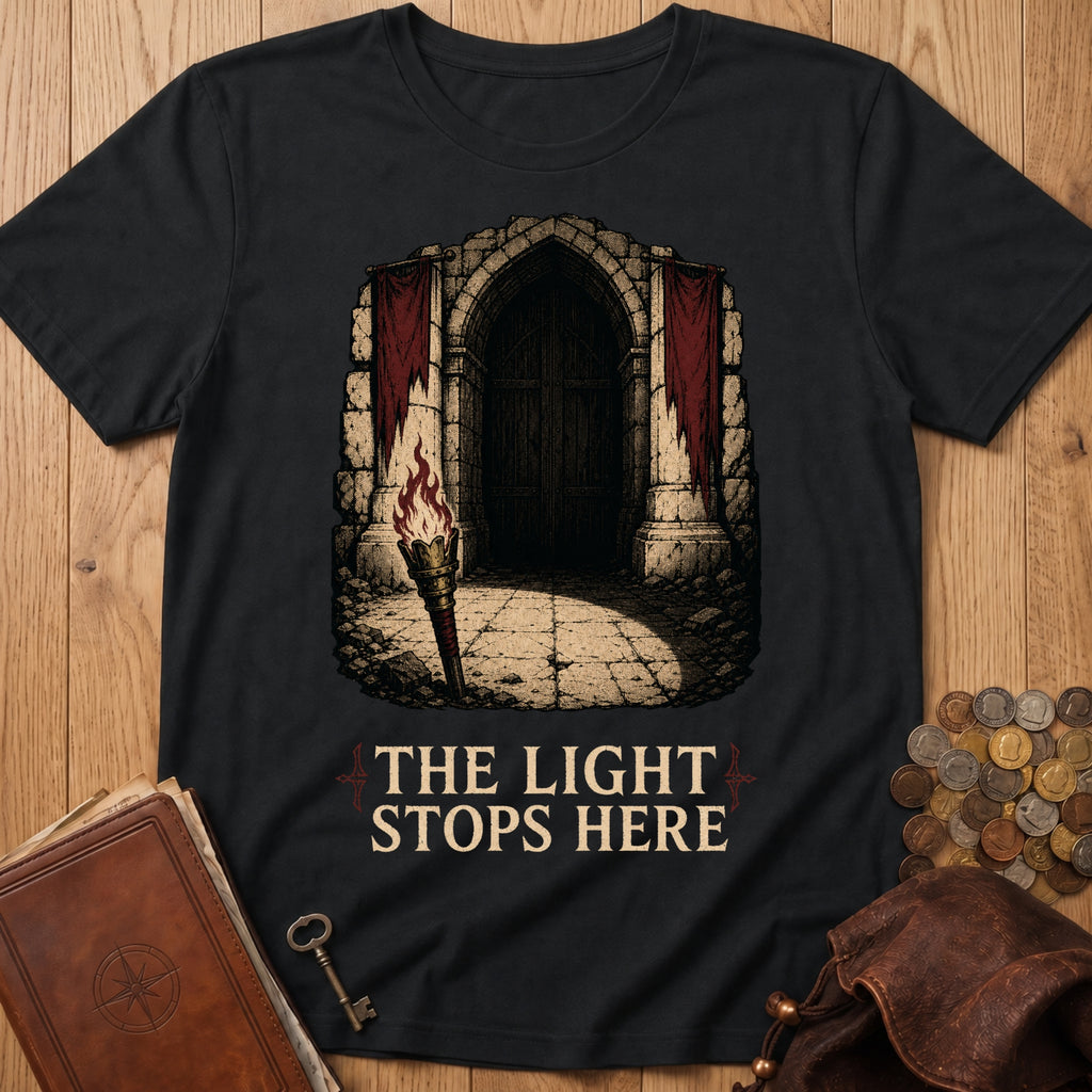 The Light Stops Here T‑Shirt in Black