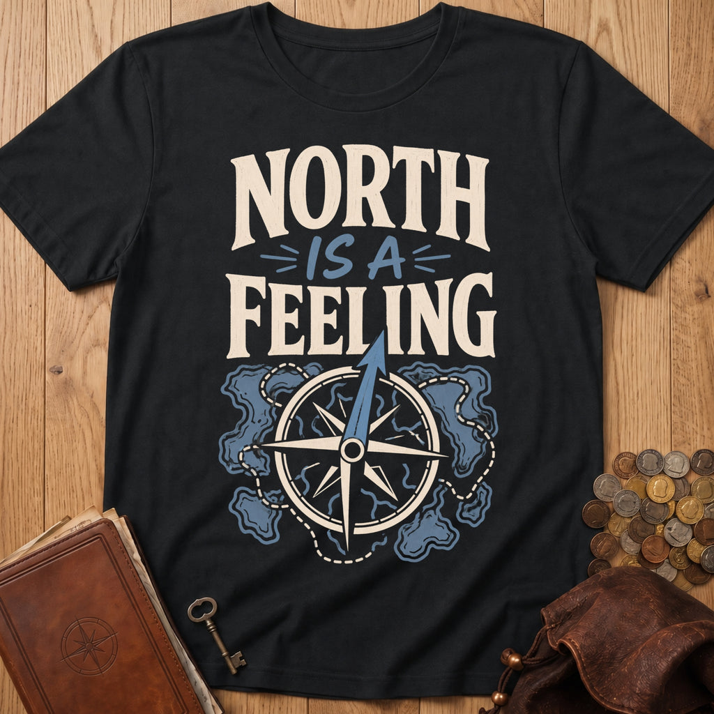 North Is A Feeling T‑Shirt in Black
