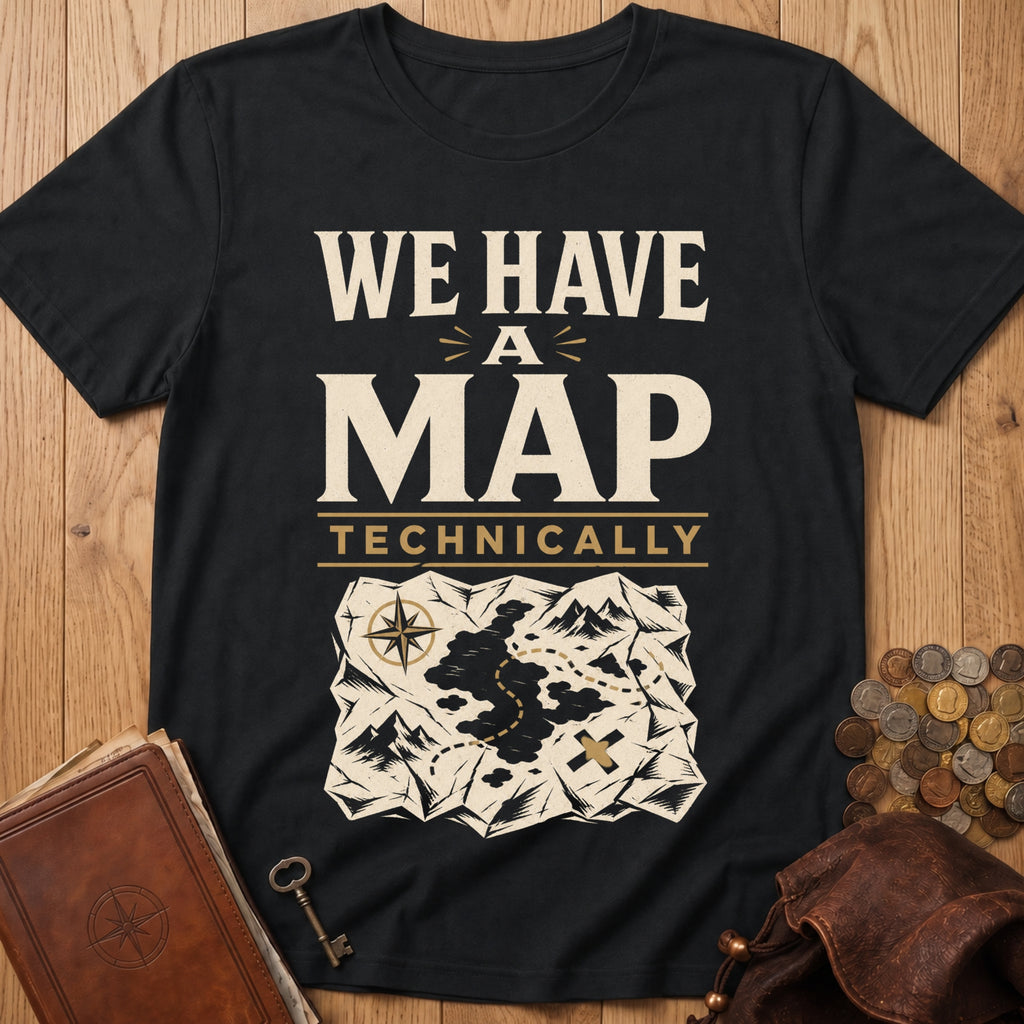 Technically A Map T‑Shirt in Black