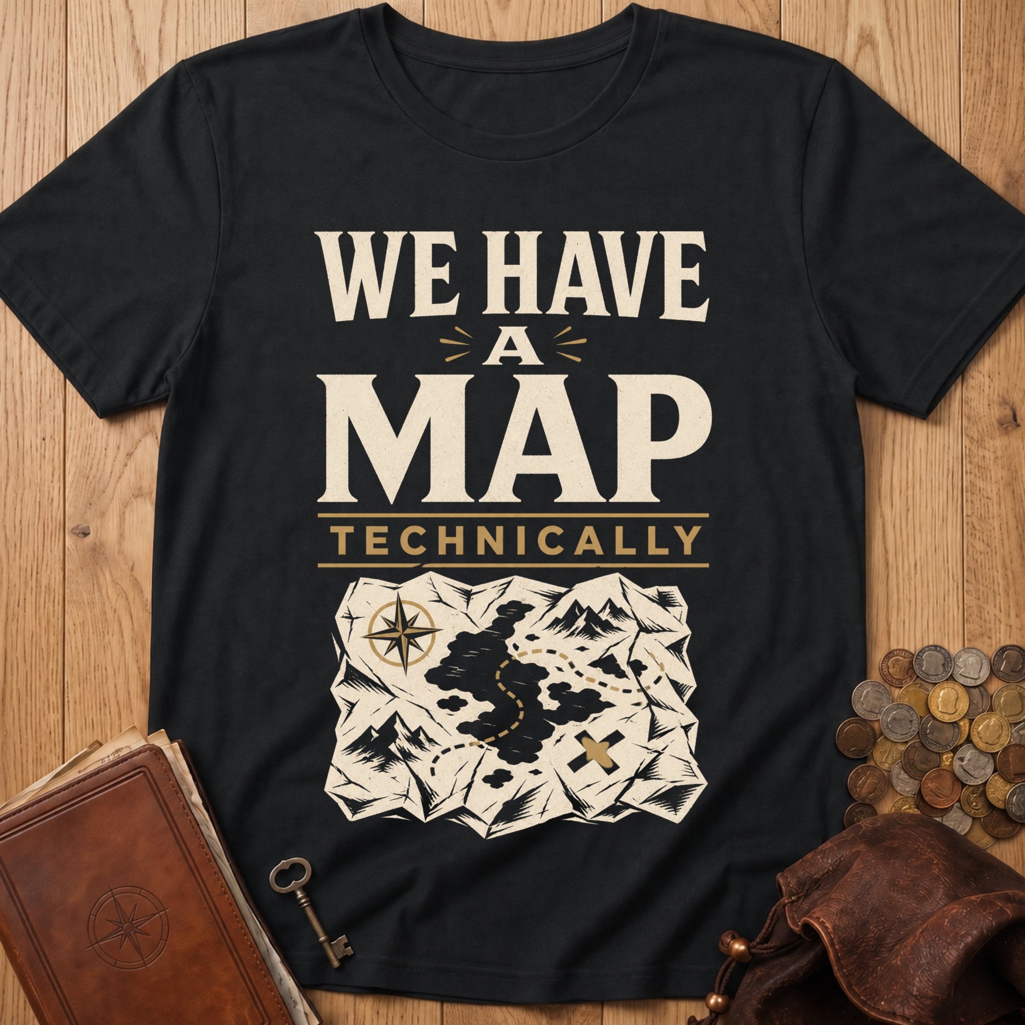 Technically A Map T‑Shirt in Black