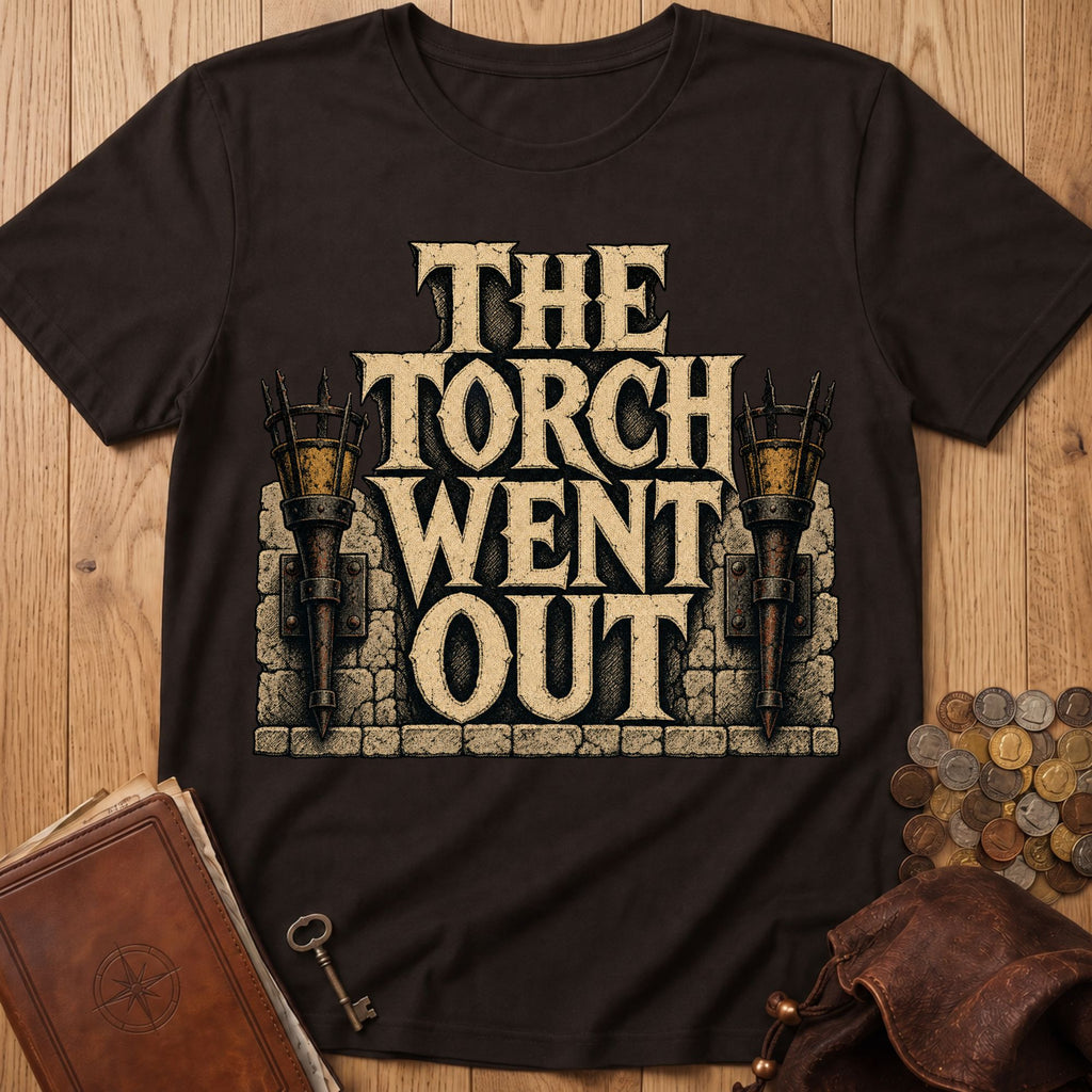 The Torch Went Out T‑Shirt in Dark Chocolate