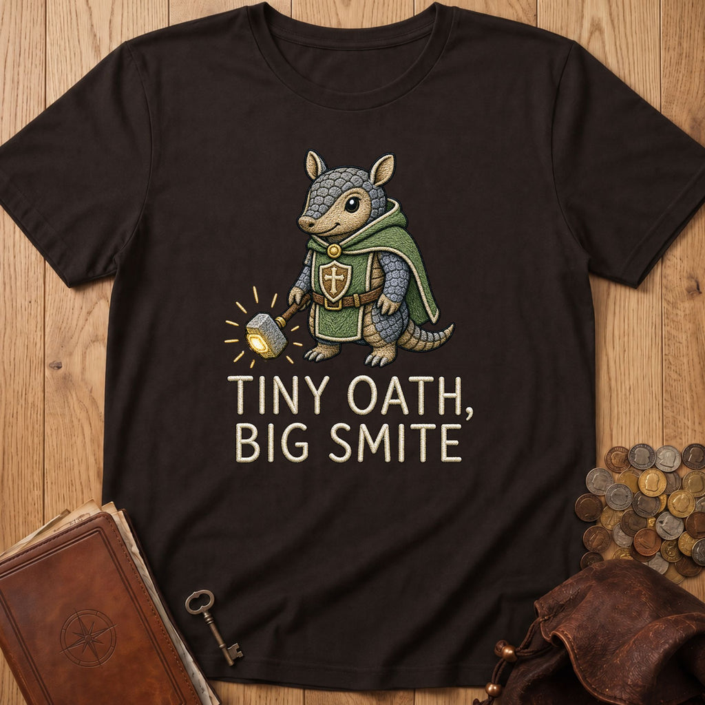 Tiny Oath, Big Smite T‑Shirt in Dark Chocolate