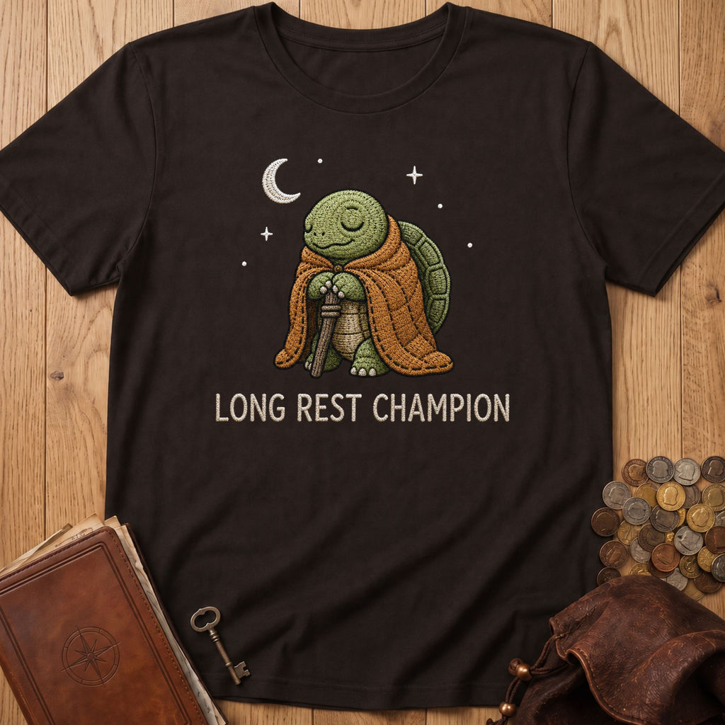 Long Rest Champion T‑Shirt in Dark Chocolate