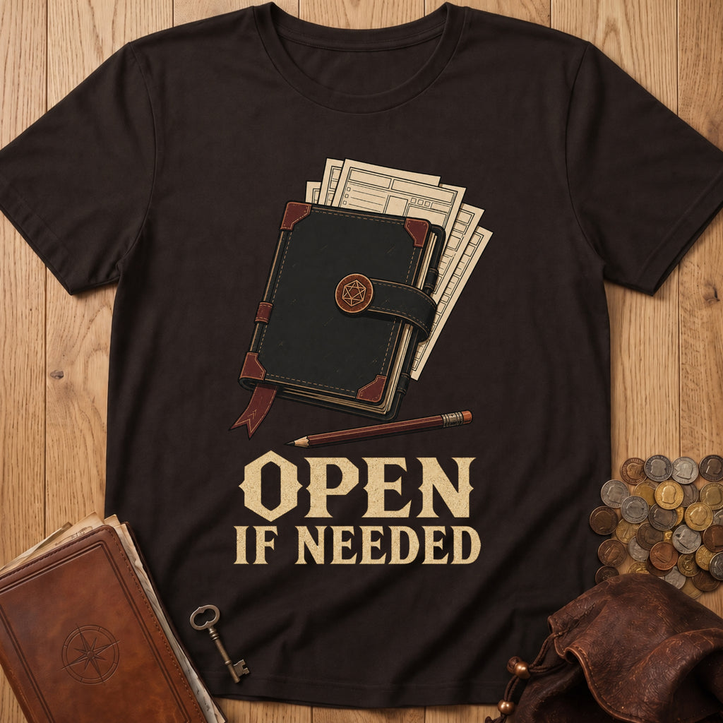 Open If Needed T‑Shirt in Dark Chocolate