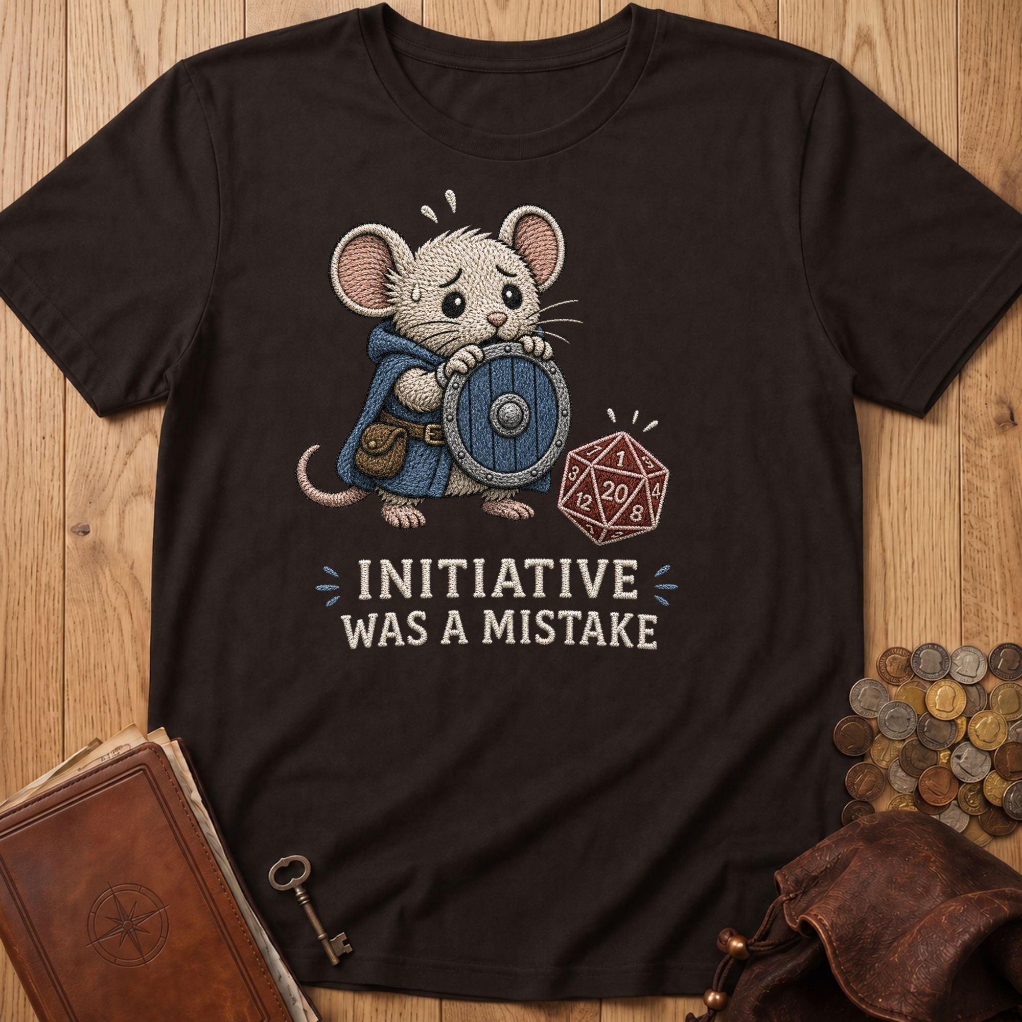Initiative Was A Mistake T‑Shirt in Dark Chocolate
