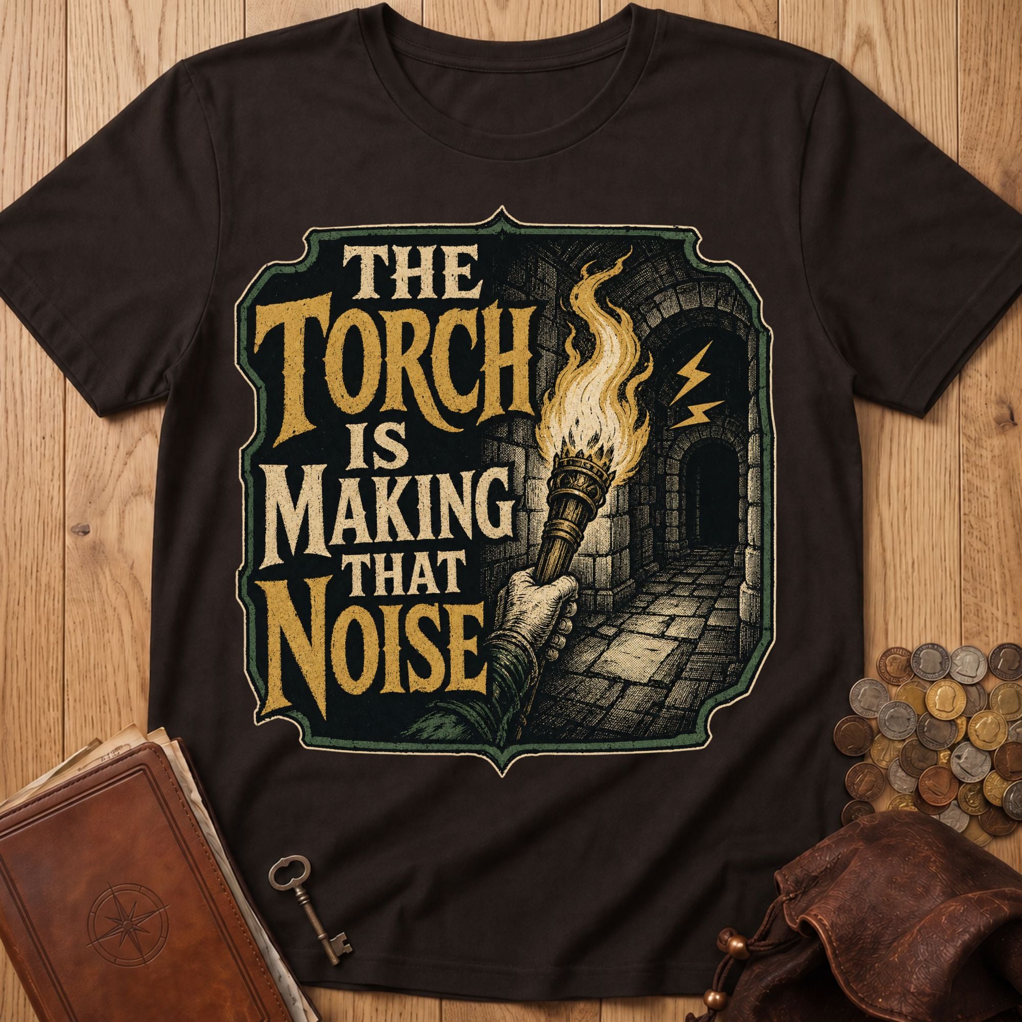 Torch Noise T‑Shirt in Dark Chocolate