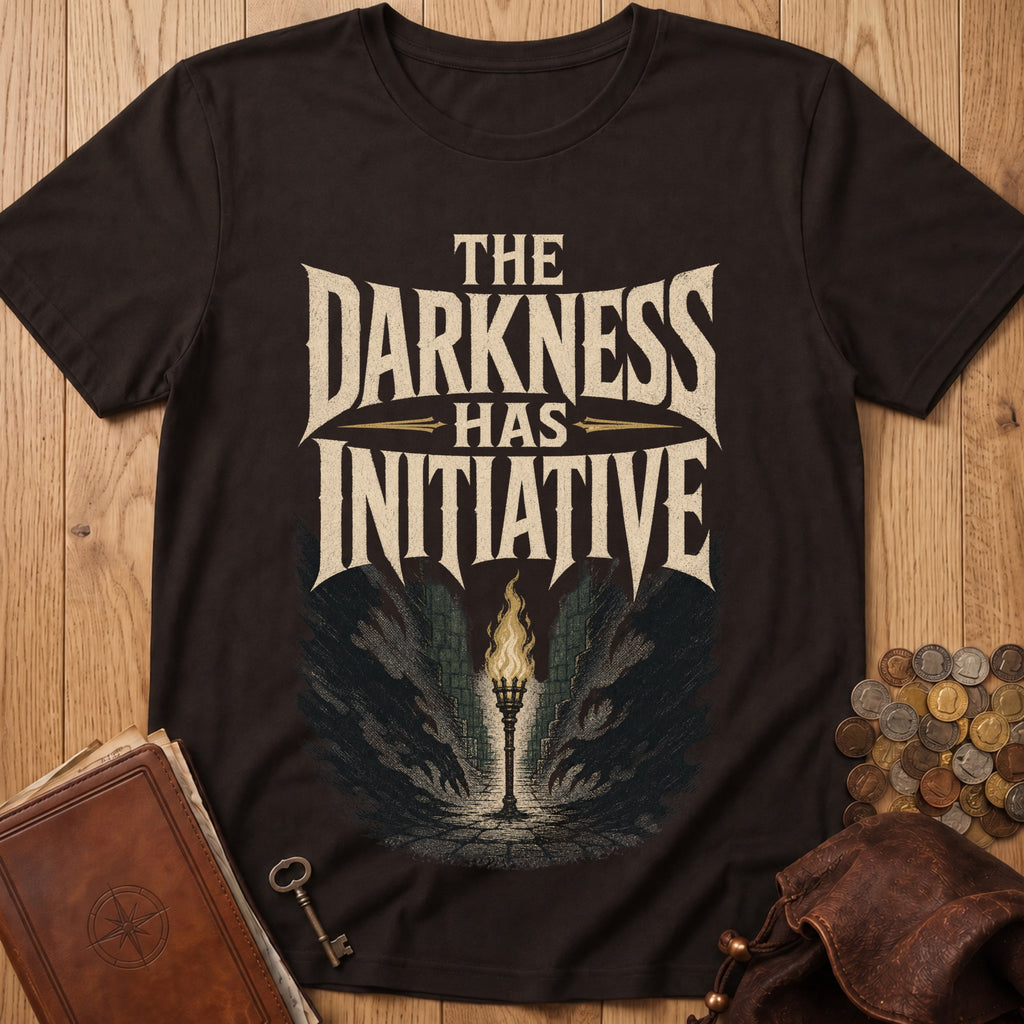 Darkness Has Initiative T‑Shirt in Dark Chocolate