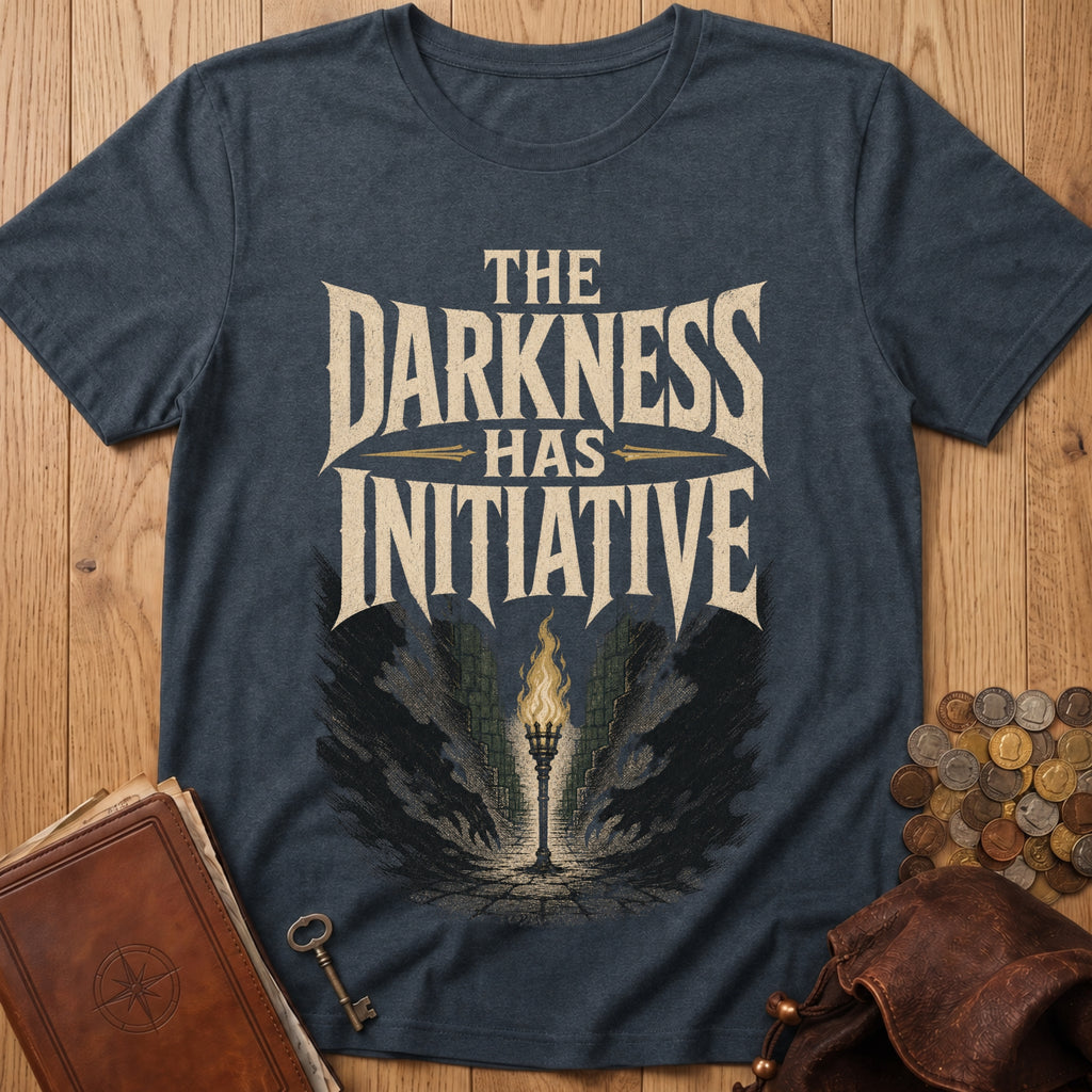 Darkness Has Initiative T‑Shirt in Dark Heather