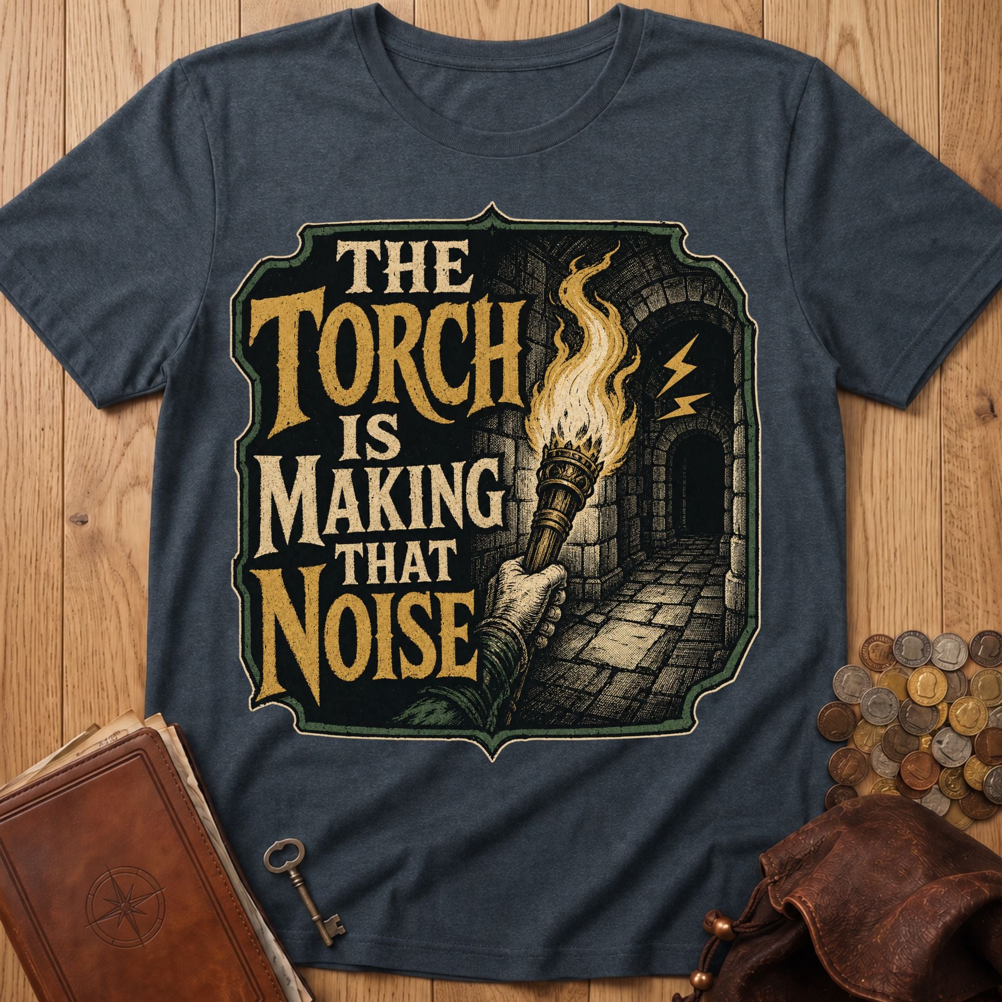 Torch Noise T‑Shirt in Dark Heather
