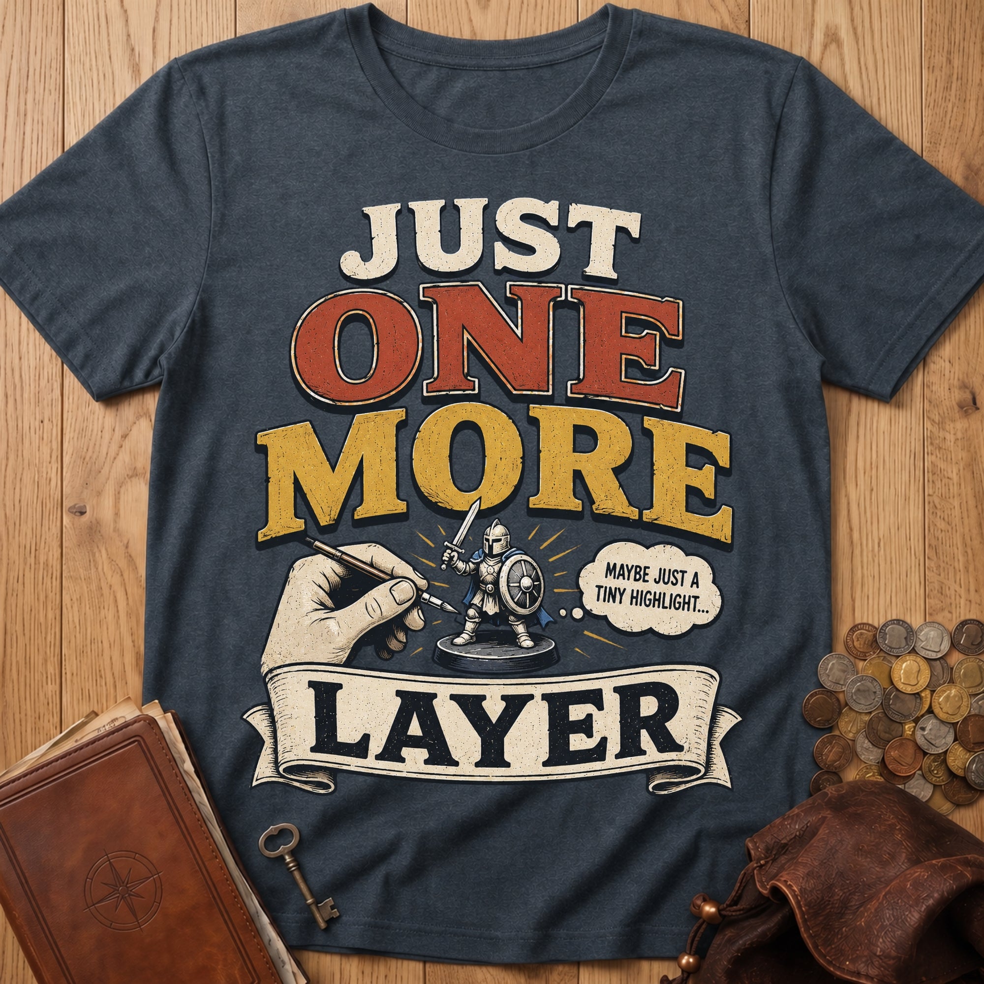Just One More Layer T‑Shirt in Dark Heather
