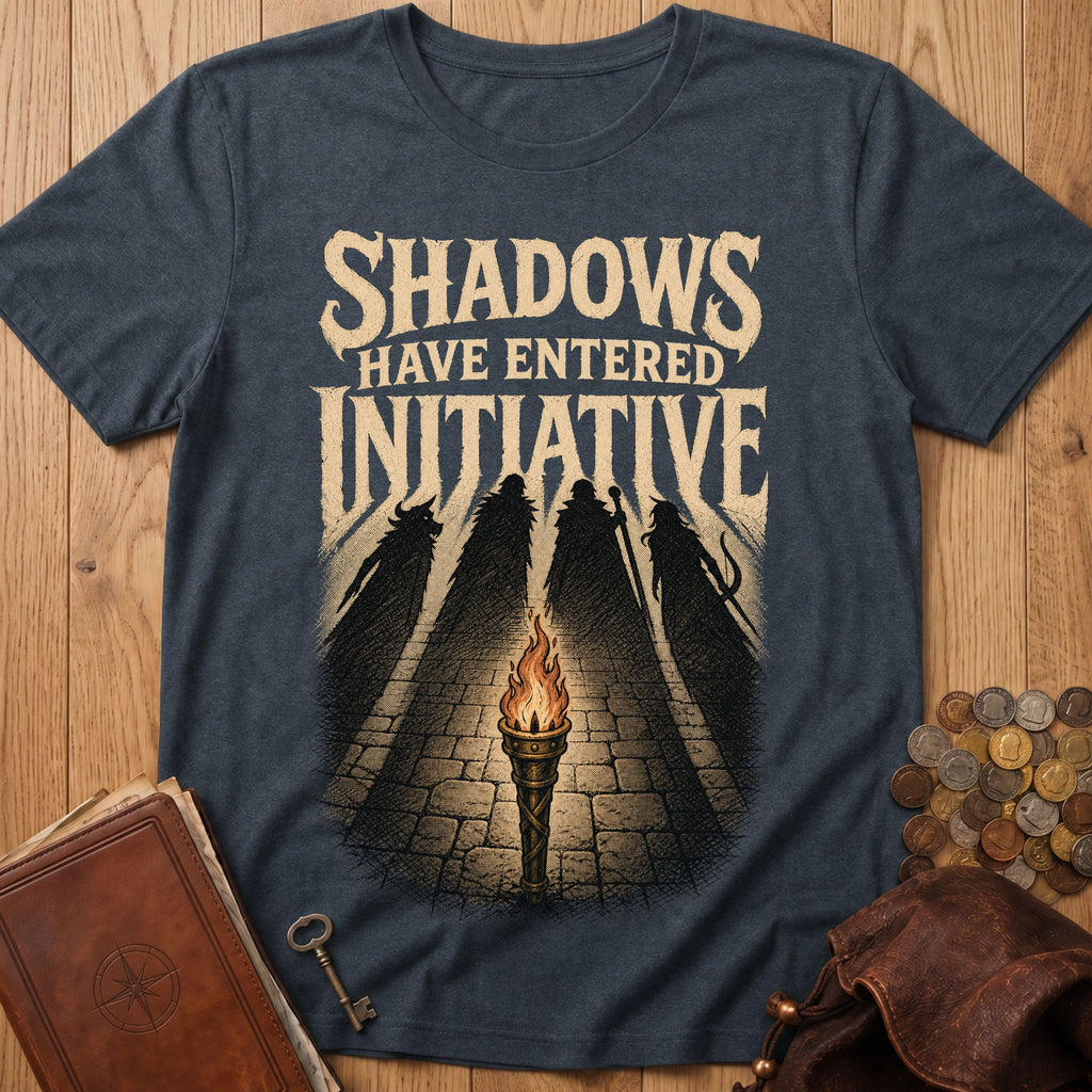 Shadows Entered Initiative T‑Shirt in Dark Heather