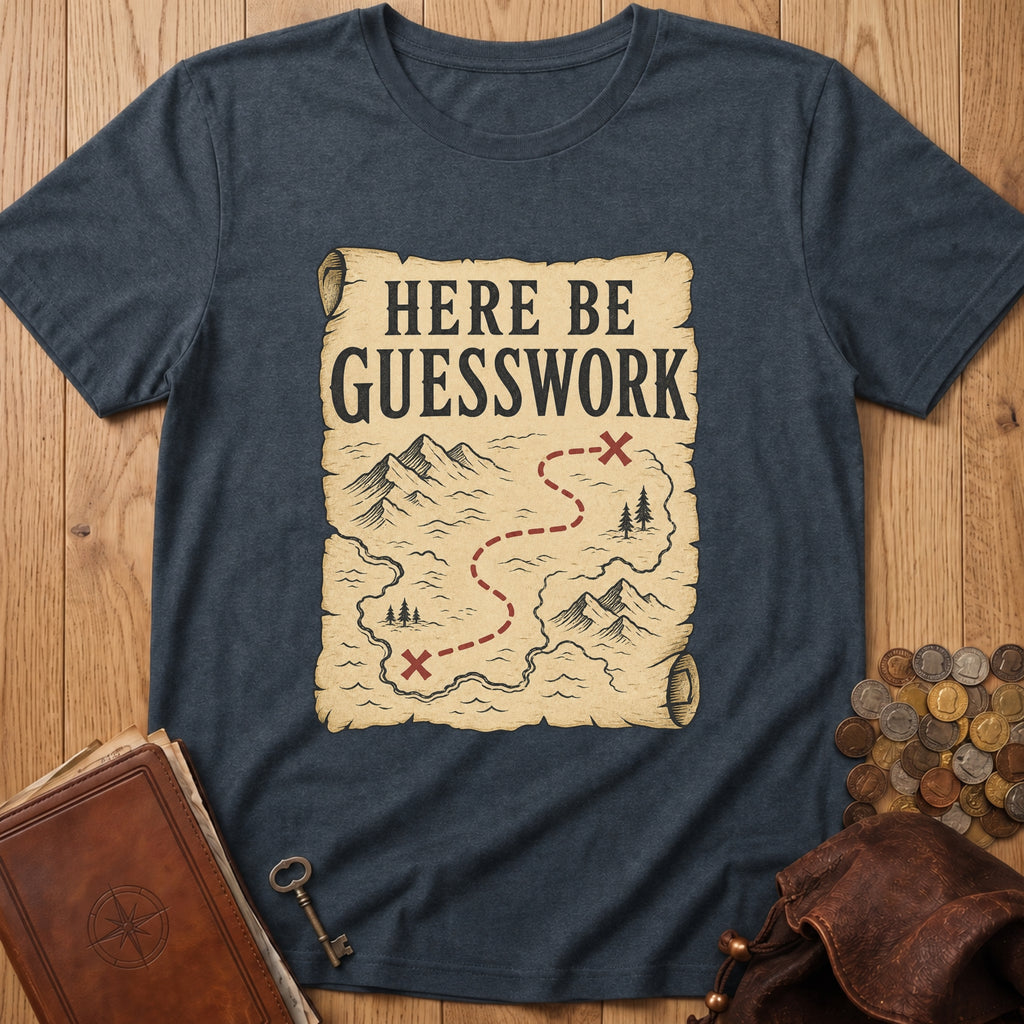 Here Be Guesswork T‑Shirt in Dark Heather