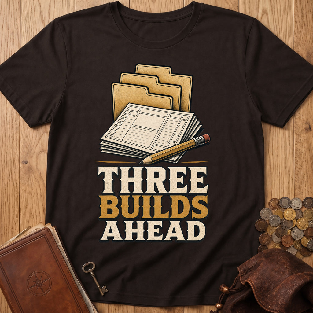 Three Builds Ahead T‑Shirt in Dark Chocolate
